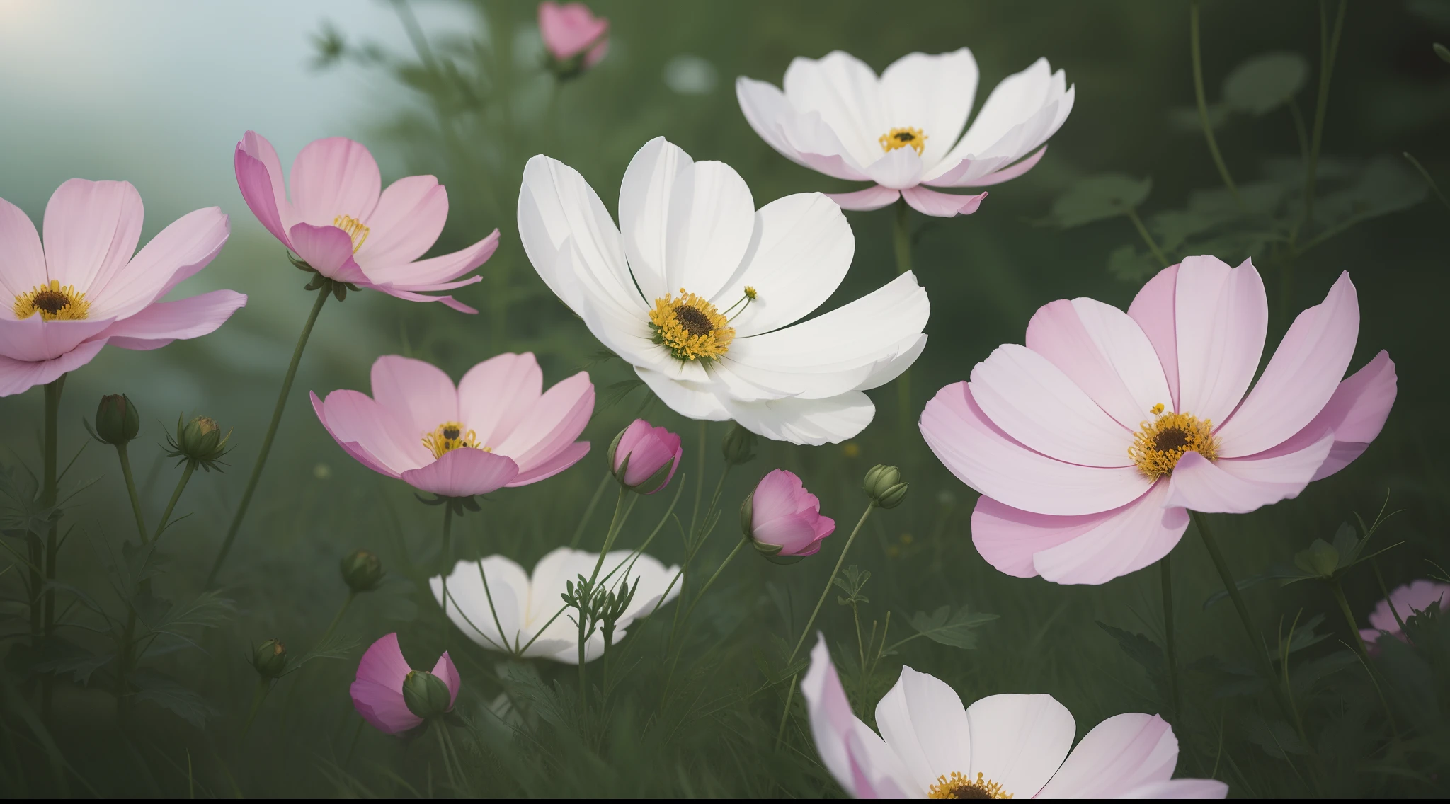 Cosmos flower, (Photorealsitic: 1.4), top-quality, ​masterpiece, ultra-detailliert, natural soft light