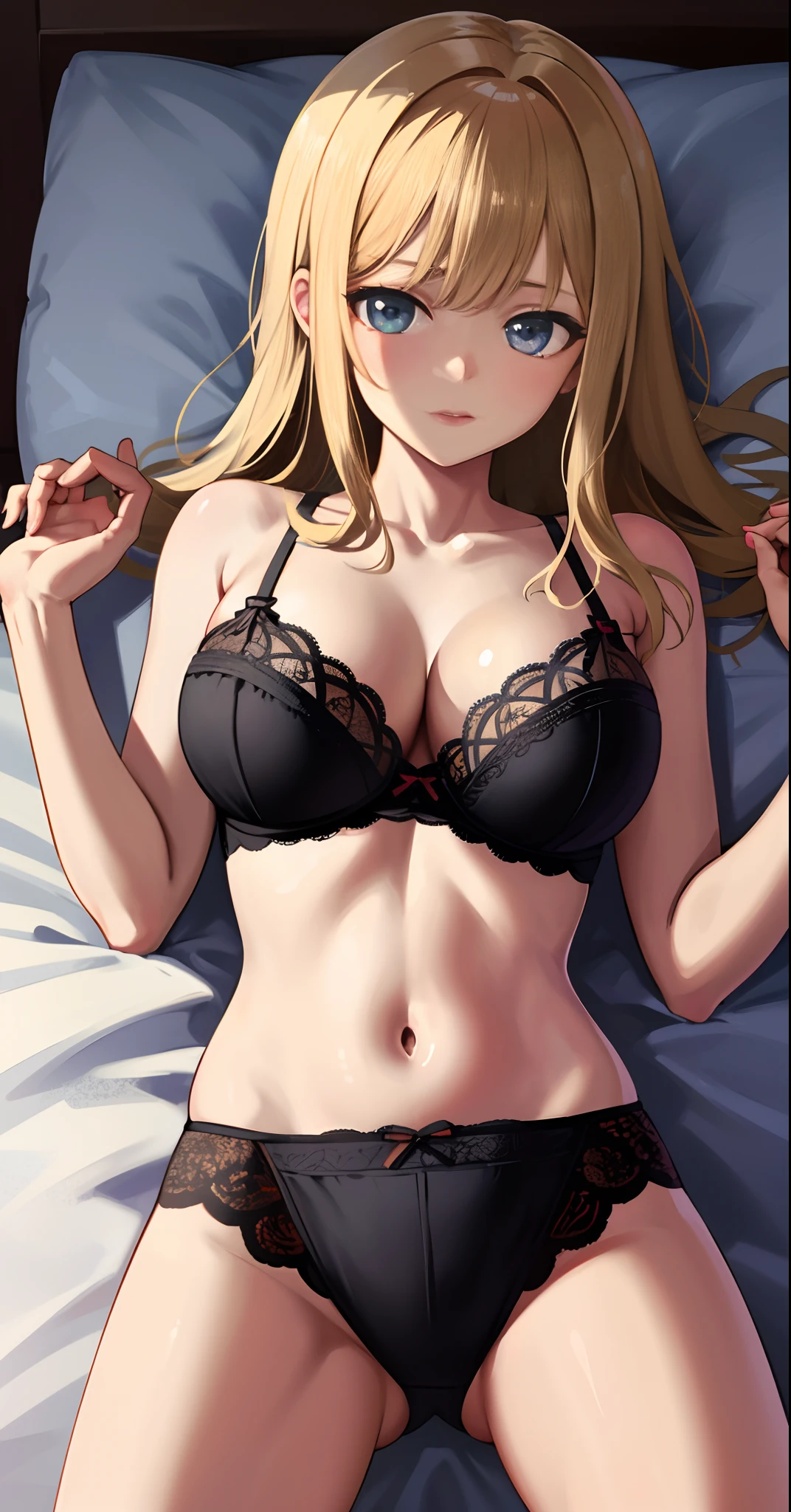 Big breasts,(masterpiece:1.3), (8k, photorealistic, RAW photo, best quality: 1.4), japanese, (1girl), beautiful face, (realistic face), beautiful hairstyle, realistic eyes, beautiful detailed eyes, (realistic skin), beautiful skin, attractive, ultra high res, ultra realistic, highly detailed, golden ratio, (detaled face:1.2),(Lying in Bed, Open Legs: 1.2),bra red