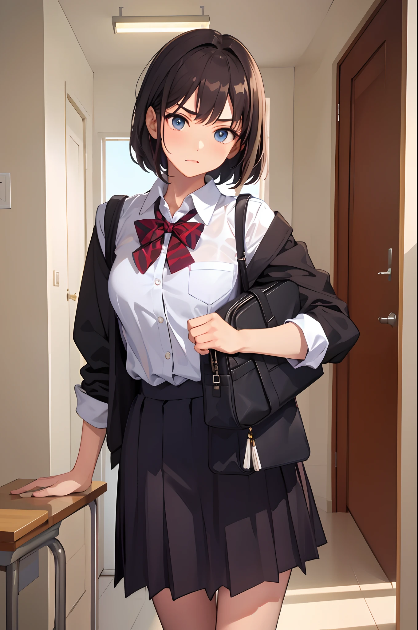schoolgirls,underdressing, angry