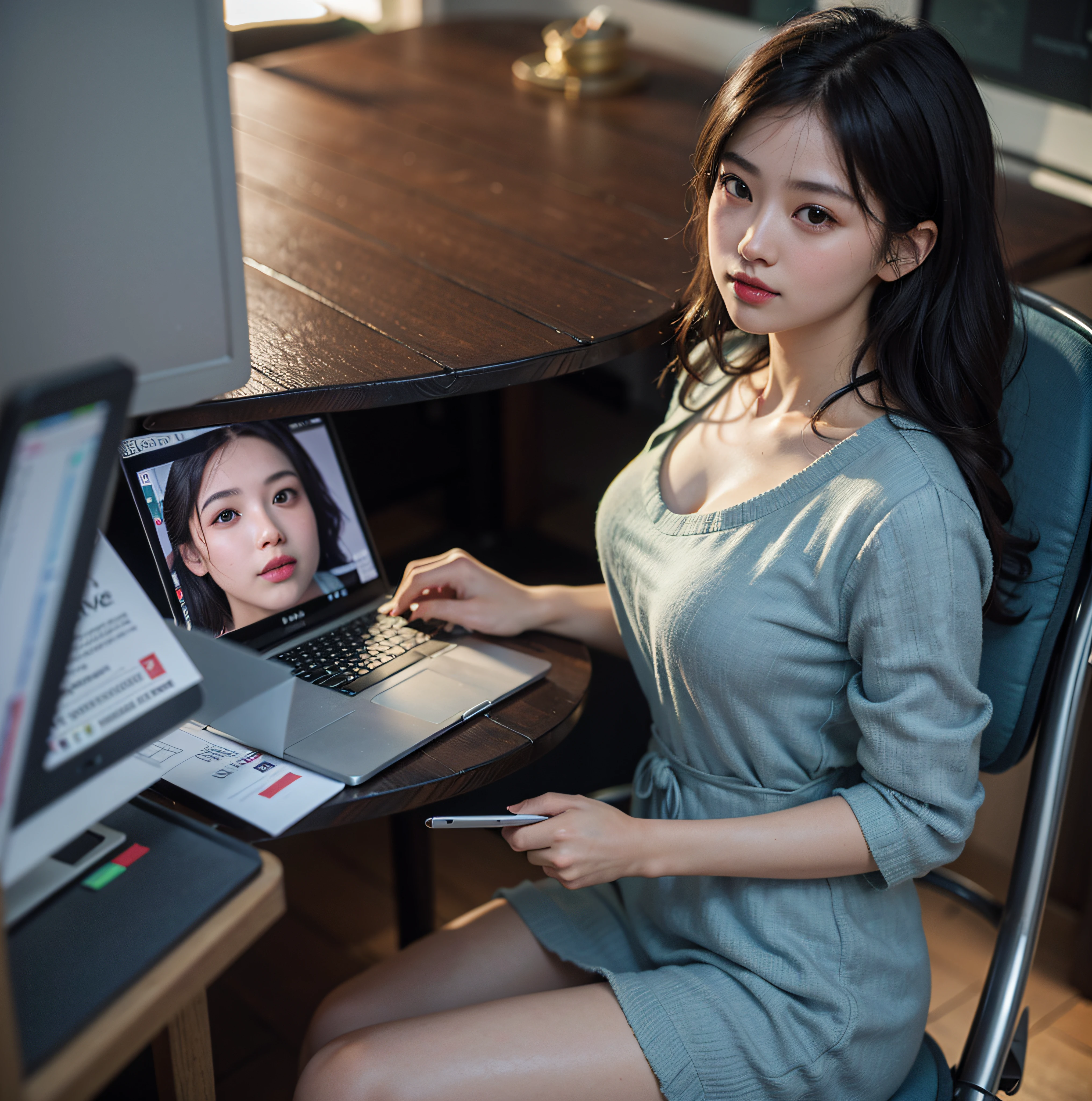 A laptop, ((The back of the notebook is aligned with the lens))，（Ultra-thin Apple laptop:1.4），Ultra HD, the number, panoramic perspective, Extremely detailed，8K,(extremely detailed 8k cg wallpape), (Extremely delicate and beautiful), (Masterpiece), (Best quality: 1.0), (超高分辨率: 1.0), Beautiful lighting, Perfect lighting, Realistic shadows, [very high res ], Super detailed