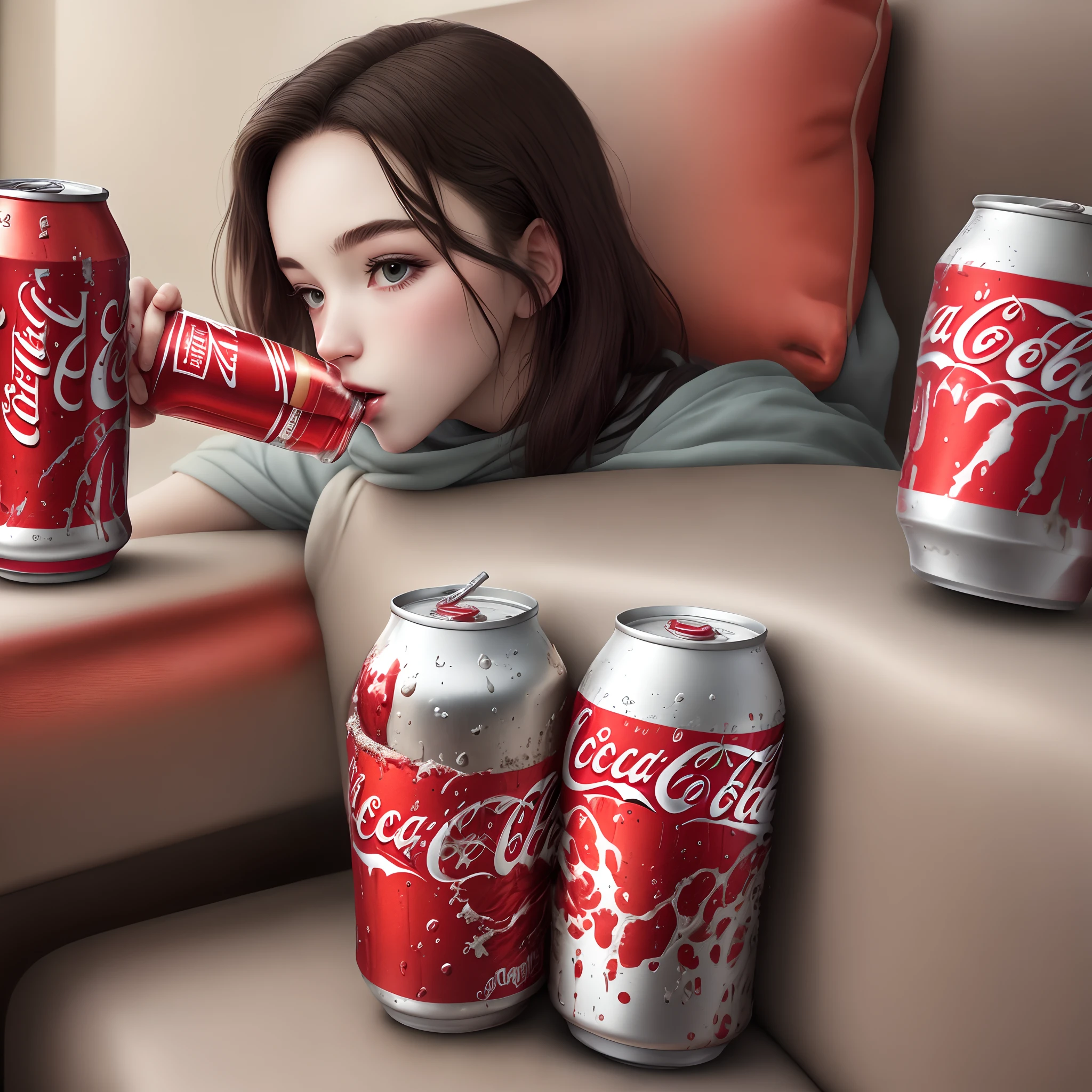 Junge mit Coca cola
