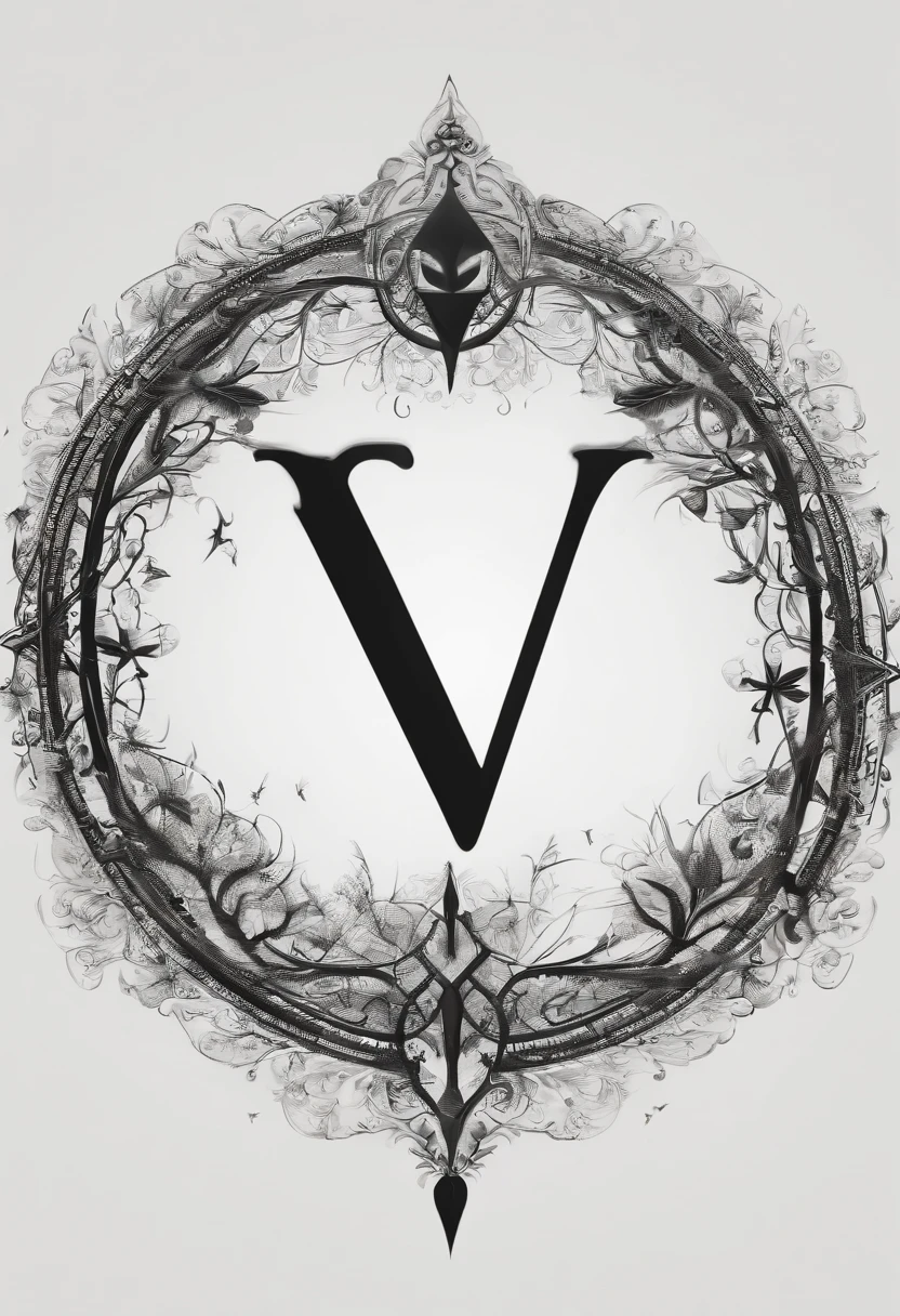 letters A, U, Z, O, V written as a word on a white cloth, styled as sinister runes, magical runes, blueprint style