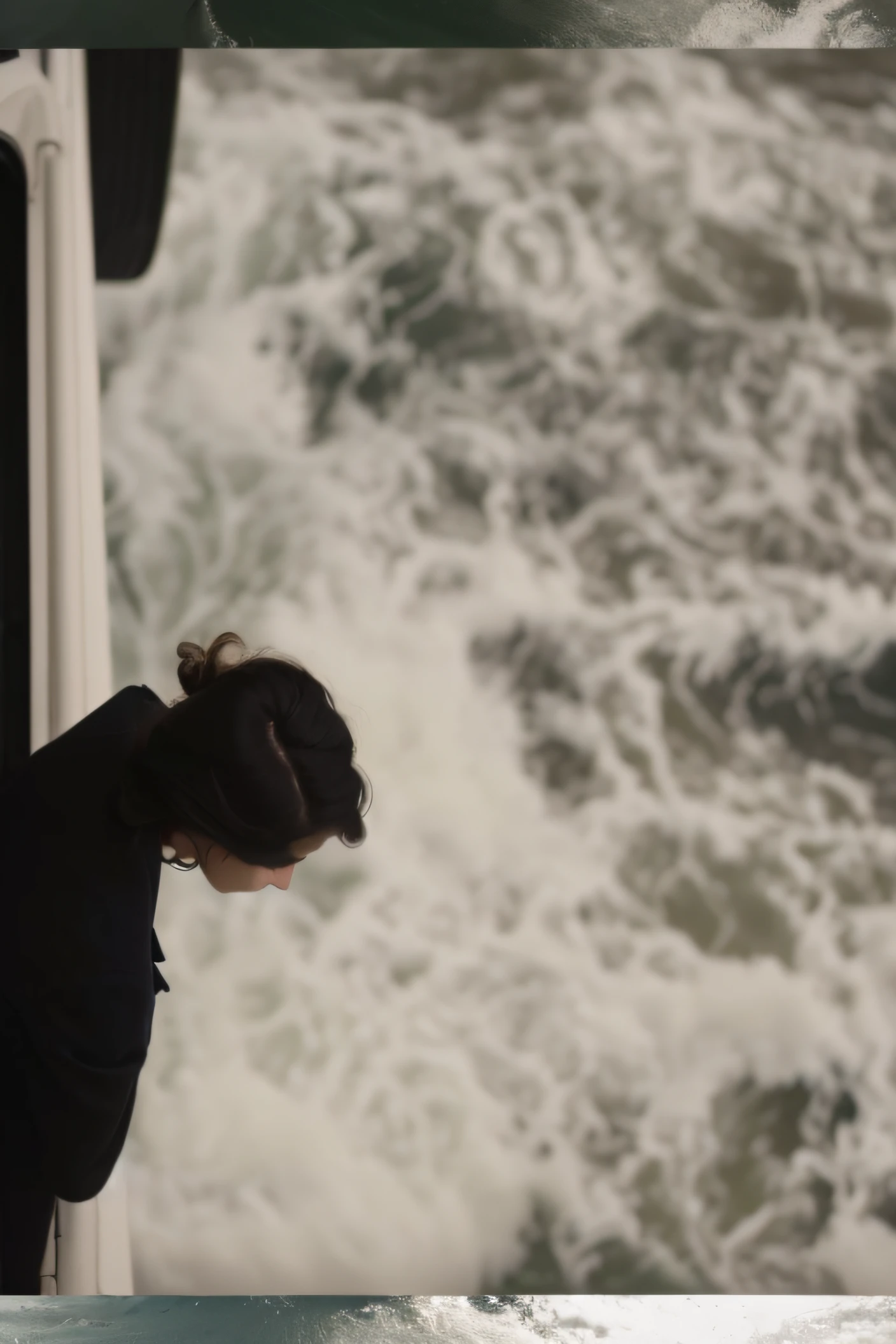 There was a woman standing on a boat looking at the water, Alessio Albi, girl looking at the ocean waves, On the sea, the sea of sadness, malika favre, On the ocean, Ilya Kujkhinov, Kim Hyun-joo, looking at the ocean, Have by the sea, In a sea, Kim Tae-joon