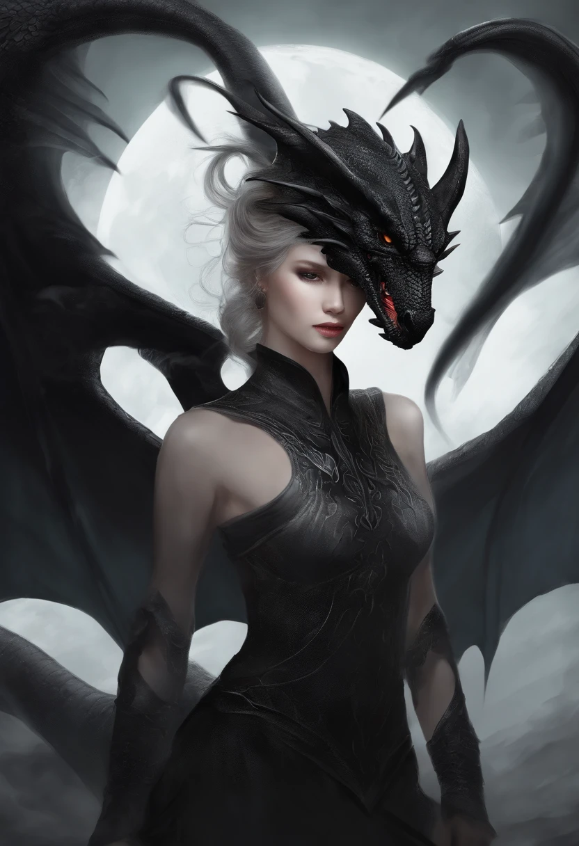 A drawing of a dragon girl with wings, Black Dragon, dragon snake with wings, dragon with scars, european dragon, dragon design language, ancalagon the black, A royal sister, logo without text, Dragon centered, Dragon Flying, a majestic gothic dragon, Demanding design, Dragon wings, Human body, Dragon Art, Hiryu, svg vector art
