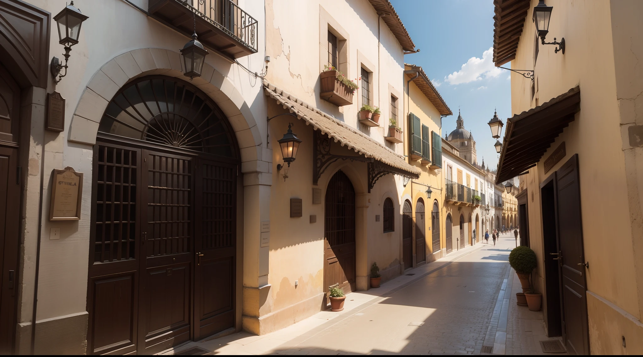 Seville, exterior, tavern, pub, street to have fun, 15th century, seville, spain, age of exploration, no man, no people, no person