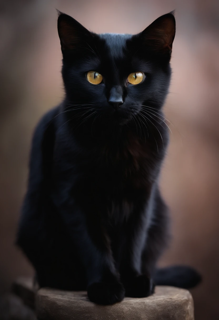 Black cat Has a small without background