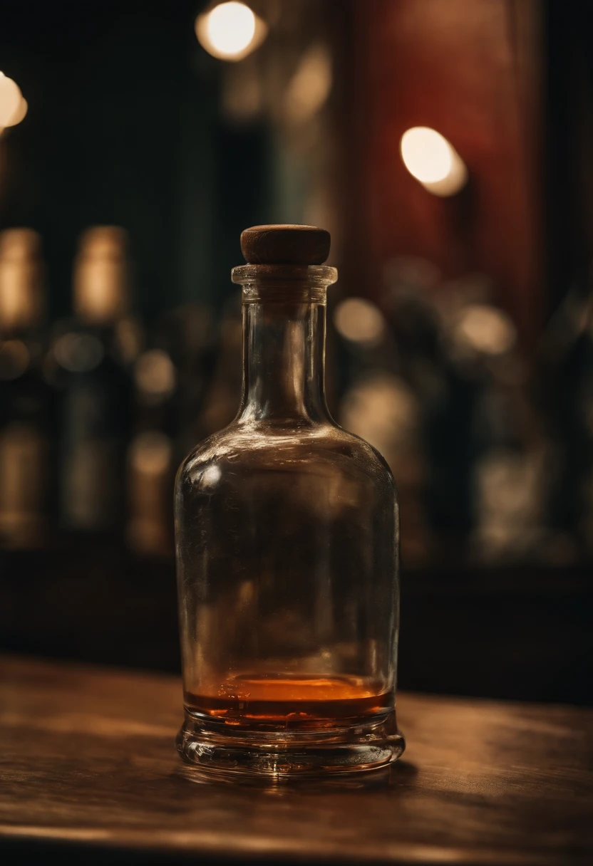 There is a large glass bottle in the middle,Great ideas,Cinematic color