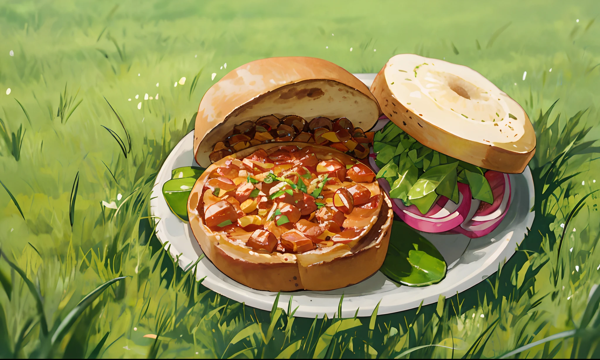 Lunch on the grass
