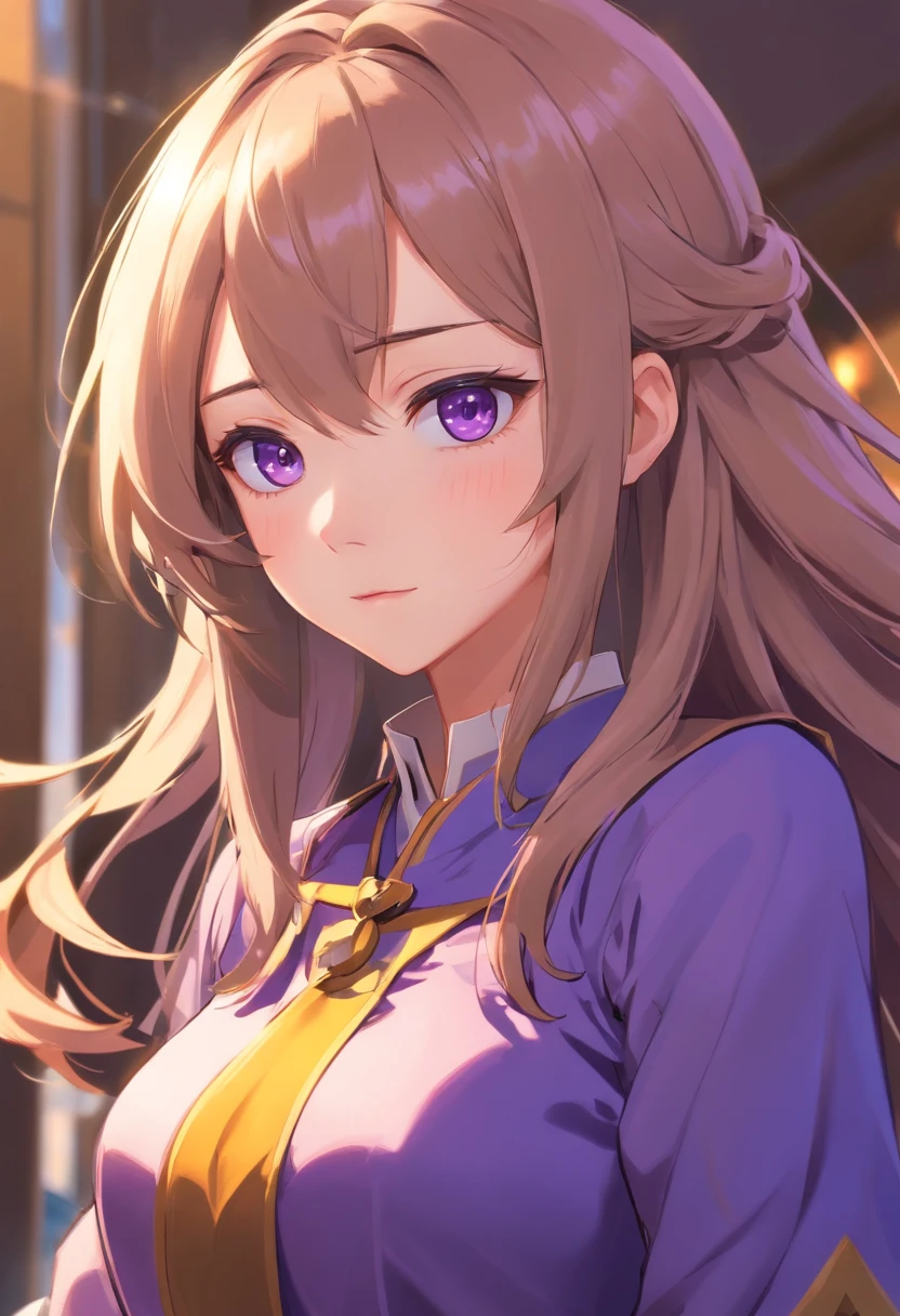 best qualtiy,超高分辨率,1girl,Female clergy,Clergy dress,,lewd nun,adolable,(Kpop idol),(aegyo sal:1),(Gorgeous Hair in Long Purple:1),(blue colored eyes)),It looks like in front of the audience,full bodyesbian,facing the front there,highly detailed exquisite fanart, Great character design,anatomy correct,highly detailed character,Stiletto heels,Bare legs
