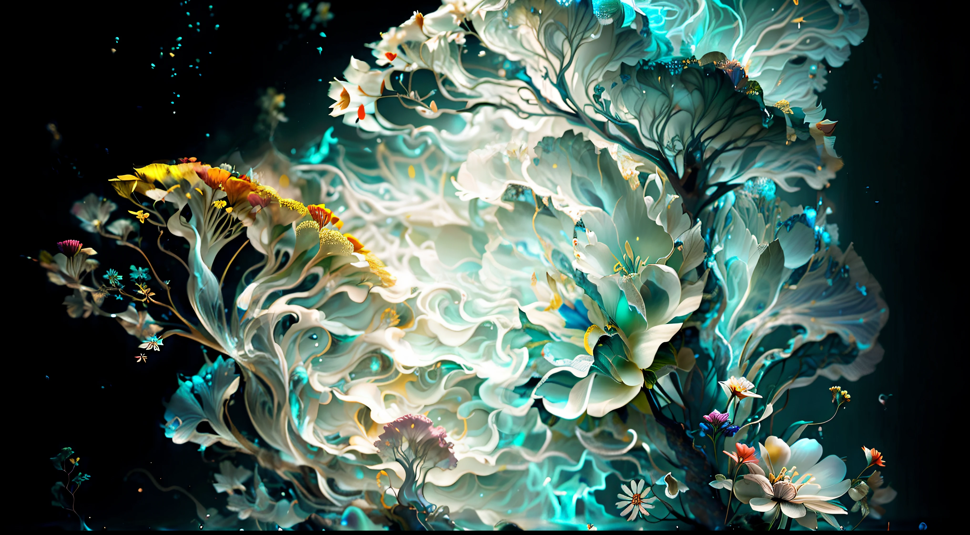 (Alfombra de flores naturales, tapete de flores festivo,Alberto Severo art ).Crea una fascinante obra de arte abstracta con un enfoque en la fluidez y el movimiento. Utilice una paleta de colores rica y diversa, Blend tones seamlessly to evoke a sense of continuous movement. Explore the interplay between softness, Suave, Sharp shapes, Dynamic edges. Deja que los colores sangren y se mezclen, giving the impression of swirling currents or energetic vibrations. Incorporar elementos de la naturaleza, like gentle curves that resemble ocean waves, Vibrant bursts reminiscent of blooming flowers, or power lines that resemble gusts of wind. He fuses these natural motifs with abstract forms to create a harmonious and captivating composition........ Embrace the idea of serendipity and spontaneity while allowing colors and shapes to take shape organically. Anima a la obra de arte a desarrollarse como un viaje, invitar al espectador a explorar e interpretar las profundidades del paisaje abstracto. This work of art should inspire a sense of wonder and fascination...., Atraer a los espectadores a su fascinante mundo de colores y formas. The blend of abstraction and nature will transport observers to a realm of imagination and excitement........, leaving a lasting impression of beauty and creativity