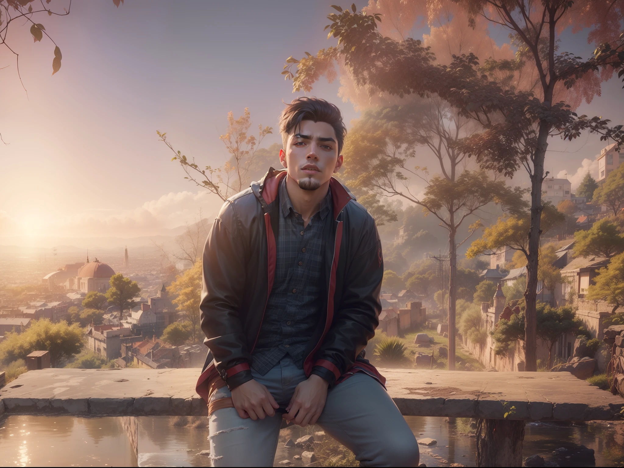 Background change anime background,4k, ultra realistic, handsome boy, realistic,anime character