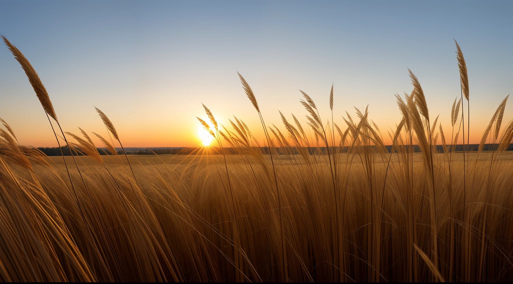 Ears of miscanthus, (Photorealsitic: 1.4), top-quality, ​masterpiece, ultra-detailliert, natural soft light, early evening