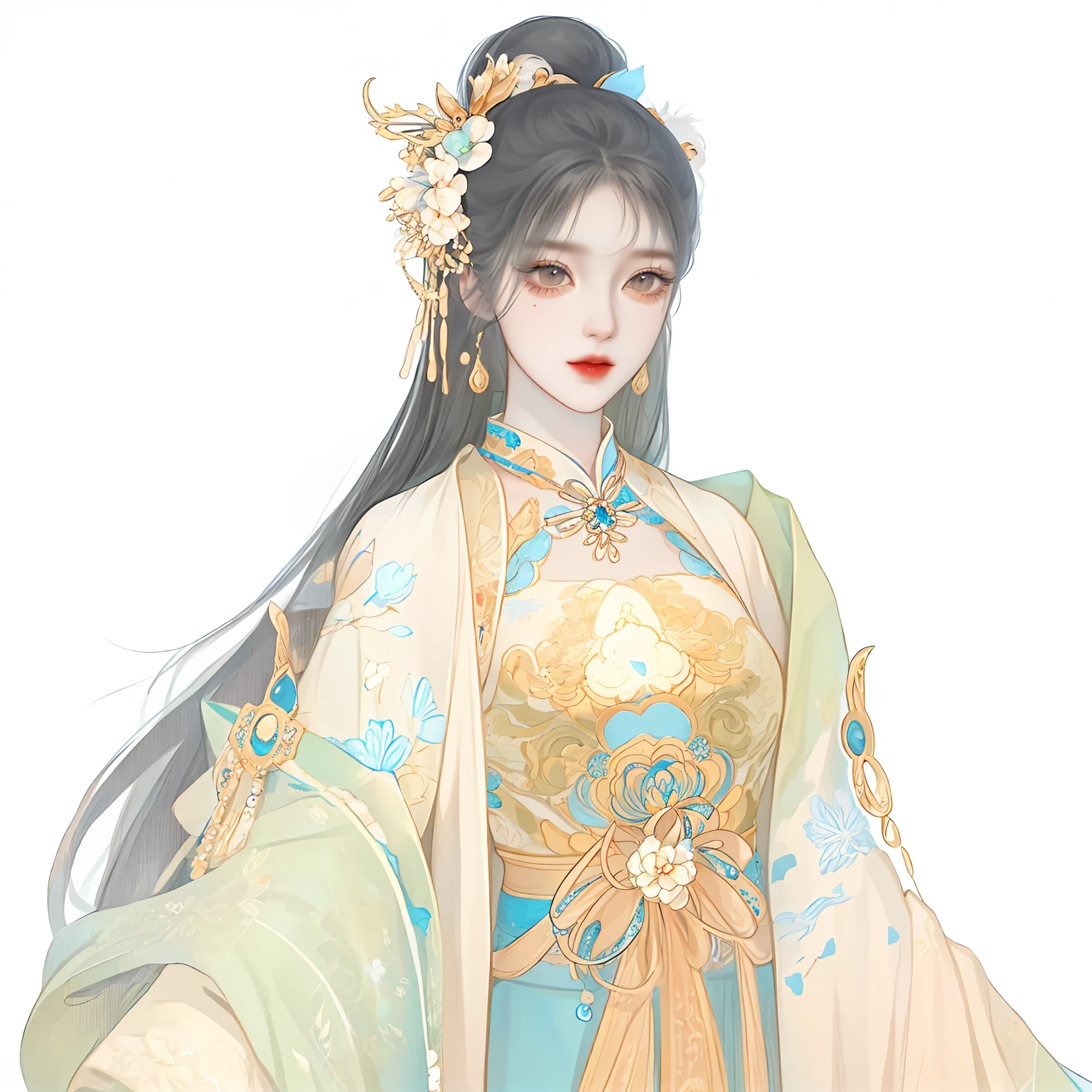 oriental girl，Works of masters，Best picture quality，Higher quality，high detal， 超高分辨率， 8K分辨率， depth of fields， cinematic photogtaphy， intricately details， carefully， meticuloso， glorious， max detail， extreme beautiful， （（（1girll， 独奏）））， 18yr old， long whitr hair，whaite hair， white skinned， A picture， tmasterpiece， （Best picture quality）， Higher quality， high detal， 超高分辨率， in a panoramic view， Exquisite facial features， s the perfect face