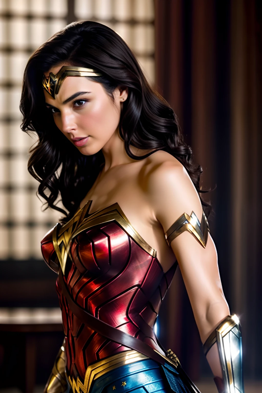 Gal Gadot、Wonder woman、Female sexy、gazing at viewer
