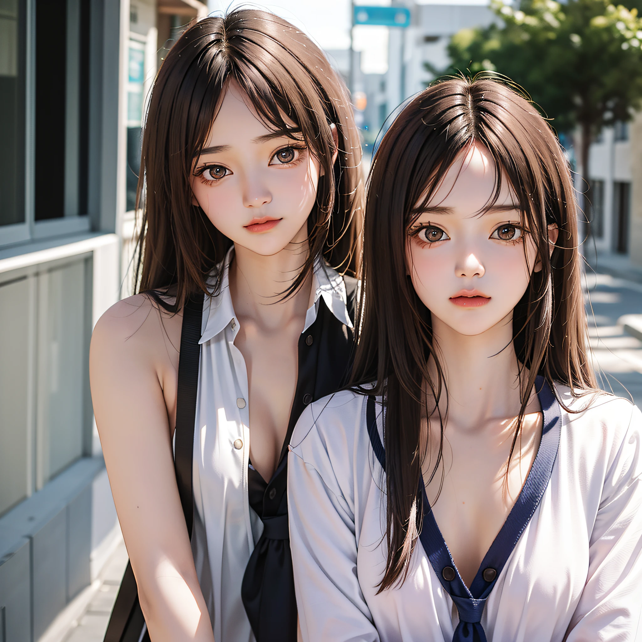 "Beautiful 16 year old high school girl,Brown pupils,brunette color hair,Few friends,Campus life is lonely and boring。"