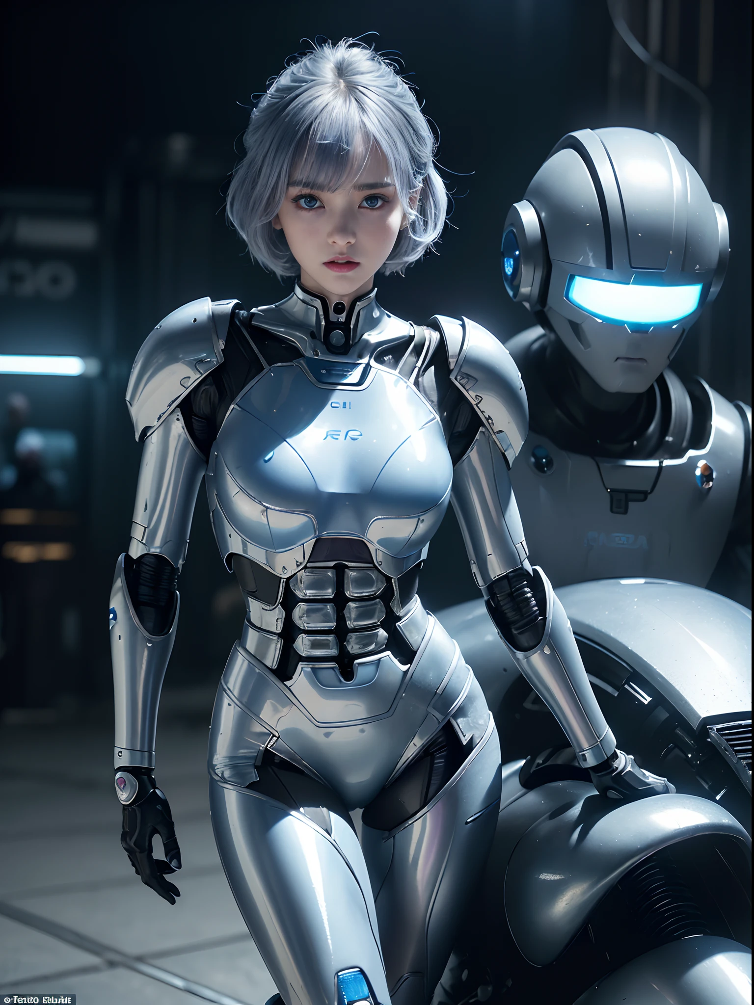 There is a woman in a robot suit posing next to an ancient building, Beautiful white girl half cyborg, Cute cyborg girl, Beautiful girl cyborg, Perfect Robot Girl, Cyborg girl, Young cyborg grady, Beautiful Female Robot, Beautiful robot woman, cyborg girl, perfect cyborg female, porcelain cyborg, Female robot, Beautiful cyborg images