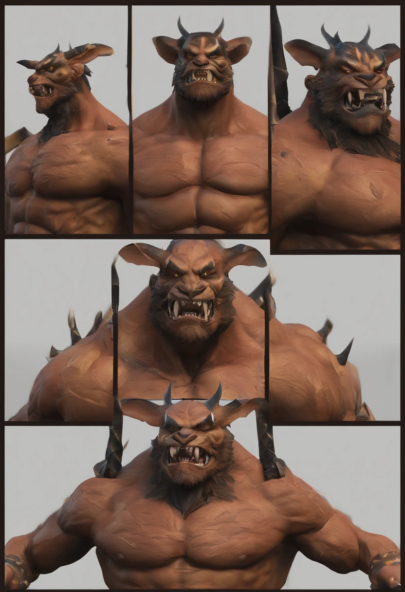 Muscle tiger orcs,nakeness