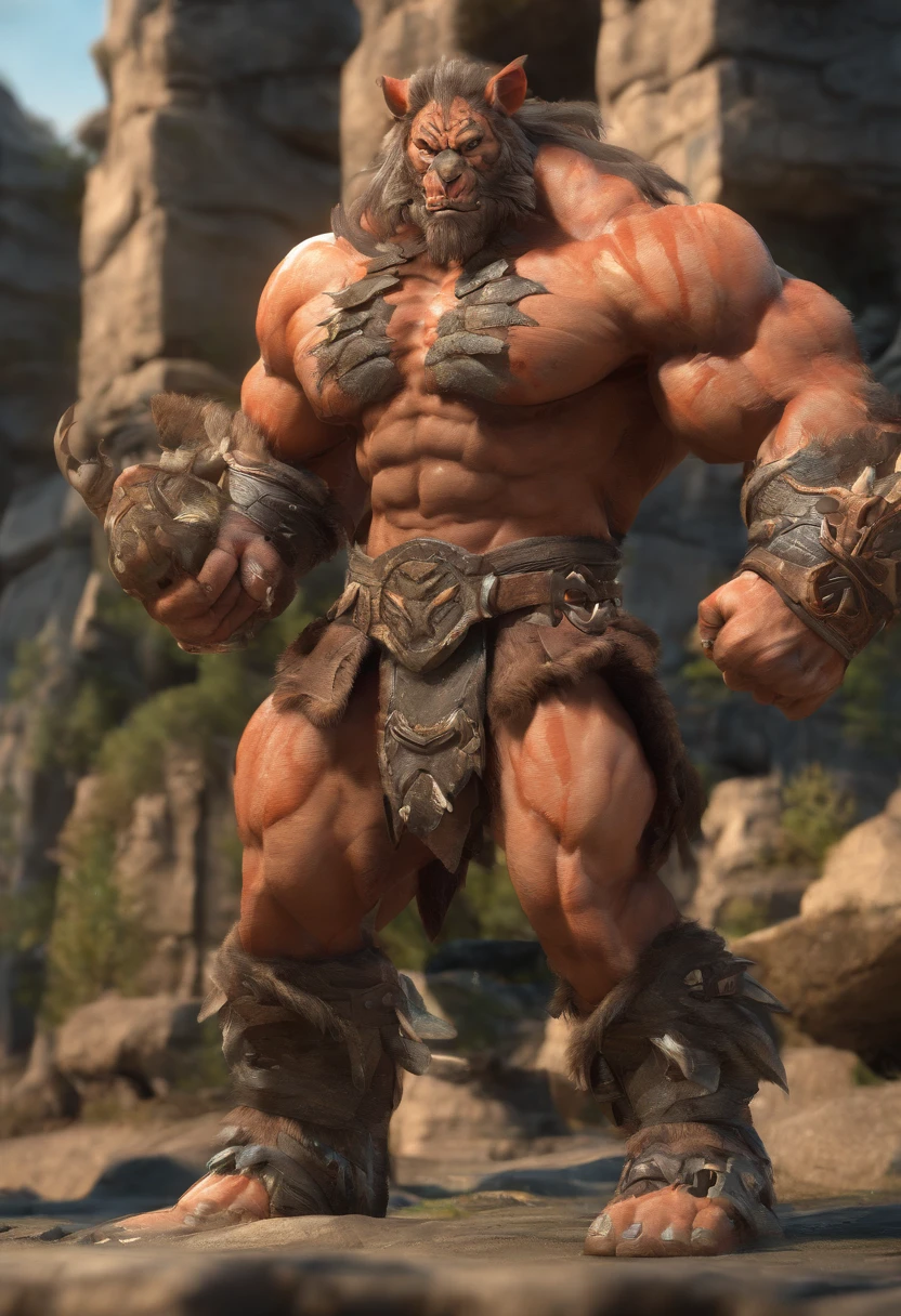 Muscle tiger orcs,nakeness, are worn