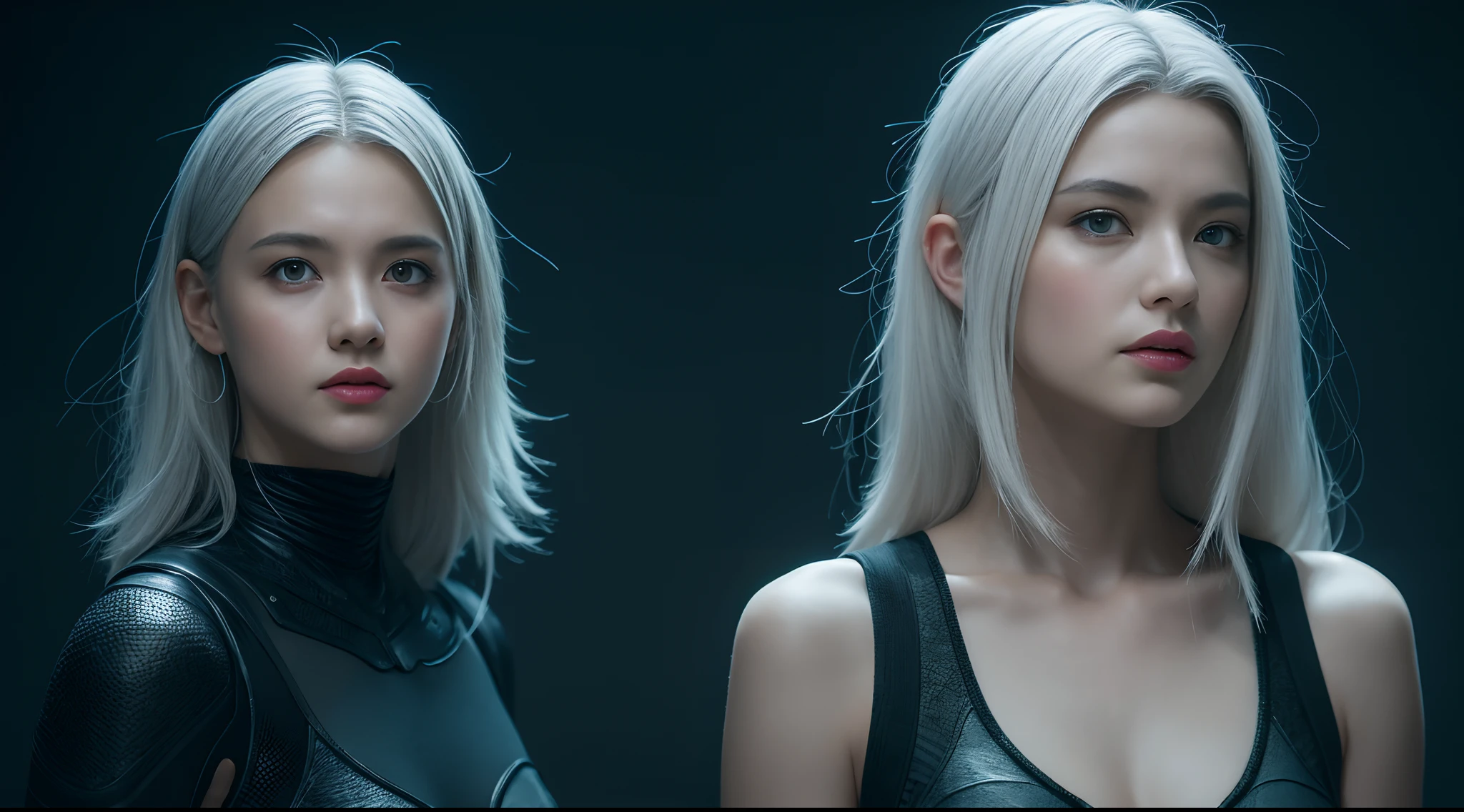 vanishing point,From the movie Matrix ,3D,solo, 1girl,battle garment,A young white haired girl from Germany,A beautiful cyberpunk female image,hdr(HighDynamicRange),Ray traching,NVIDIA RTX,Hyper-Resolution,Unreal 5,Subsurface scattering、PBR Texture、post-proces、Anisotropy Filtering、depth of fields、maximum definition and sharpness、Many-Layer Textures、Albedo e mapas Speculares、Surface coloring、Accurate simulation octane rendering of light-material interactions、Two-colored light、largeaperture、Low ISO、White balance、the rule of thirds、8K raw data、blackstockings,cinematic lighting, ray tracing, reflection light, UHD, best quality, high quality, award winning, high details, masterpiece, anatomically correct, textured skin,