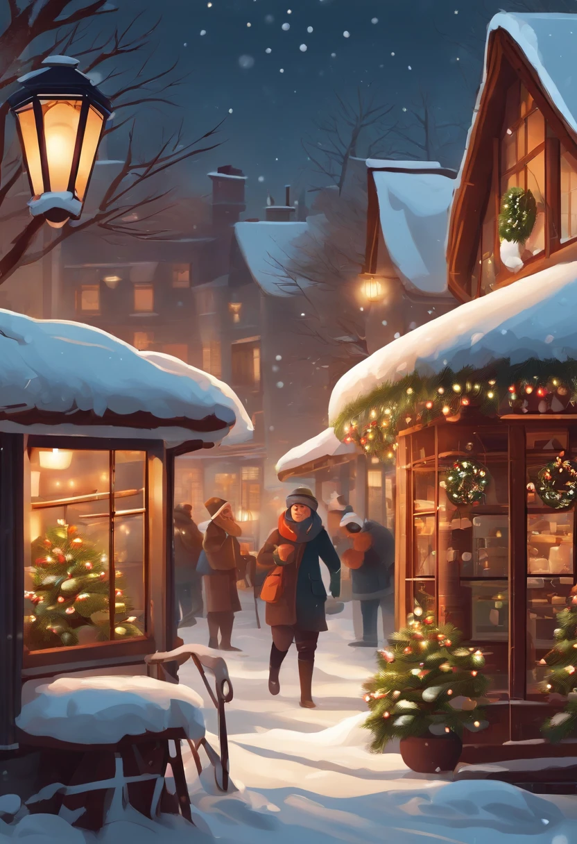 Flat illustration style，Winter solar terms，Snowflakes fall，Hot dumplings，Non-realistic，Business posters