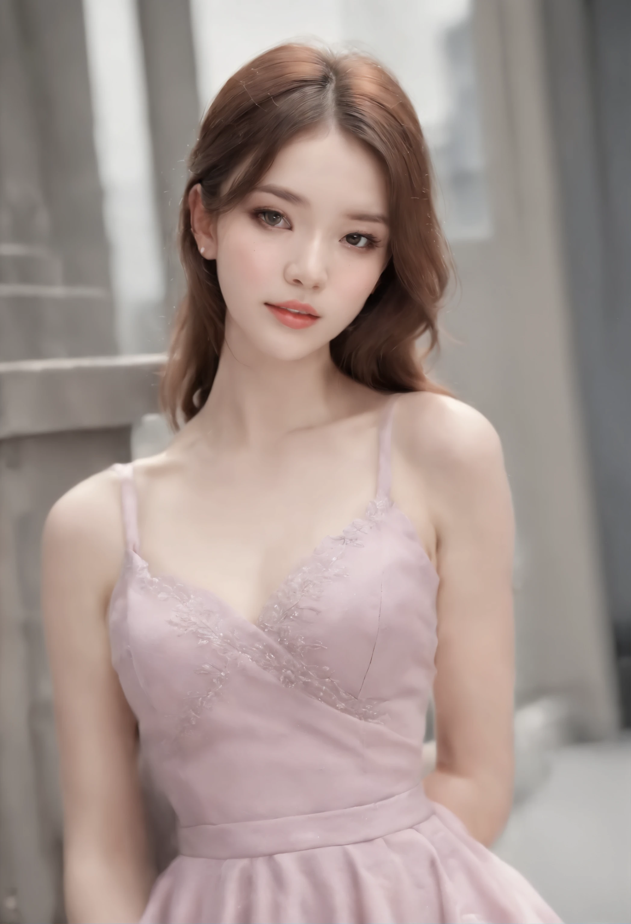 Realistic Beautif Girl in a pink-purple dress with make up, (ugly face:0.8),cross-eyed,sketches, (worst quality:2), (low quality:2), (normal quality:2), lowres, normal quality, ((monochrome)), ((grayscale)), skin spots, acnes, skin blemishes, bad anatomy, DeepNegative, facing away, tilted head, {Multiple people}, lowres, bad anatomy, bad hands, text, error, missing fingers, extra digit, fewer digits, cropped, worstquality, low quality, normal quality, jpegartifacts, signature, watermark, username, blurry, bad feet, cropped, poorly drawn hands, poorly drawn face, mutation, deformed, worst quality, low quality, normal quality, jpeg artifacts, signature, watermark, extra fingers, fewer digits, extra limbs, extra arms,extra legs, malformed limbs, fused fingers, too many fingers, long neck, cross-eyed,mutated hands, polar lowres, bad body, bad proportions, gross proportions, text, error, missing fingers, missing arms, missing legs, extra digit, extra arms, extra leg, extra foot, ((repeating hair))