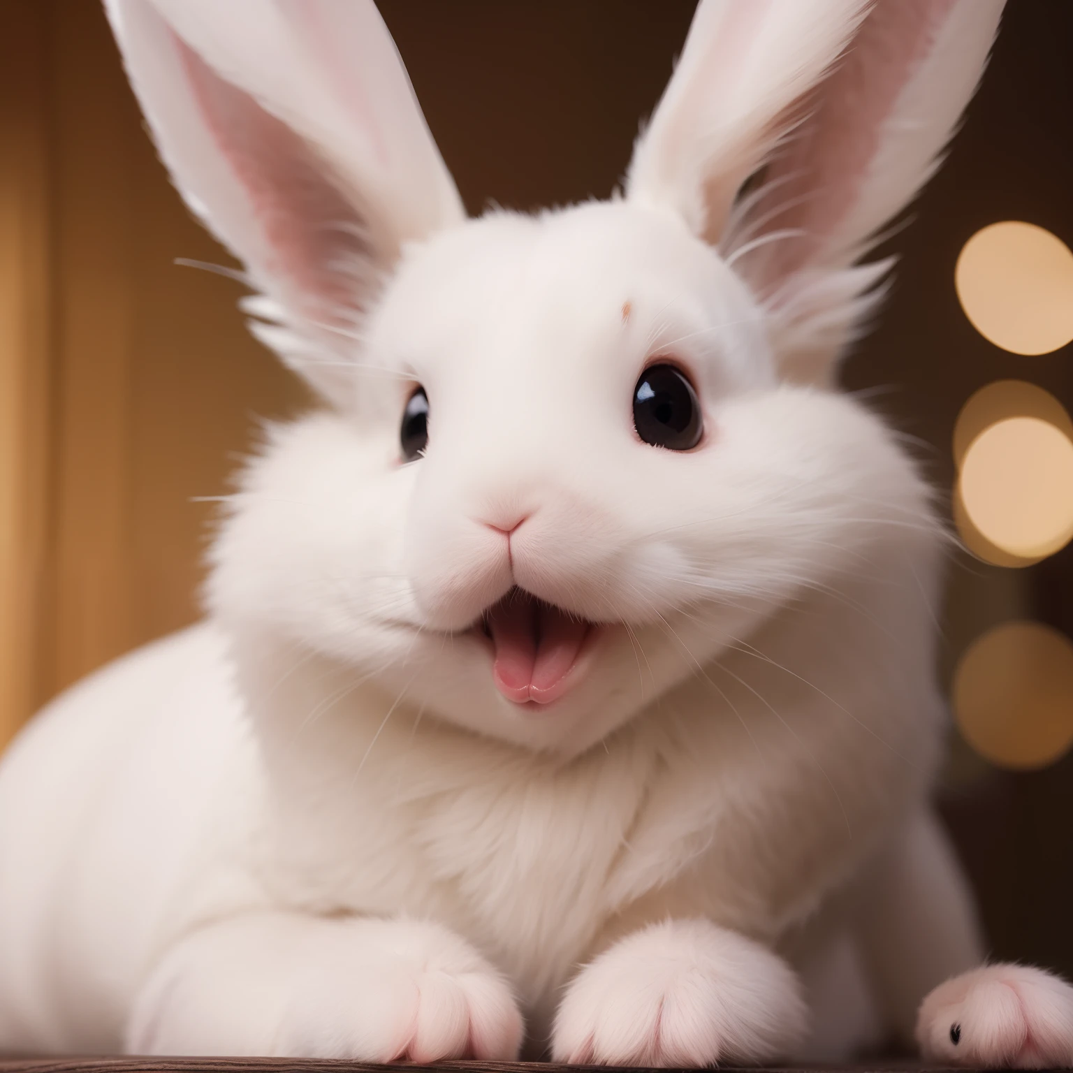 Rabbit's red eyes,little mouth