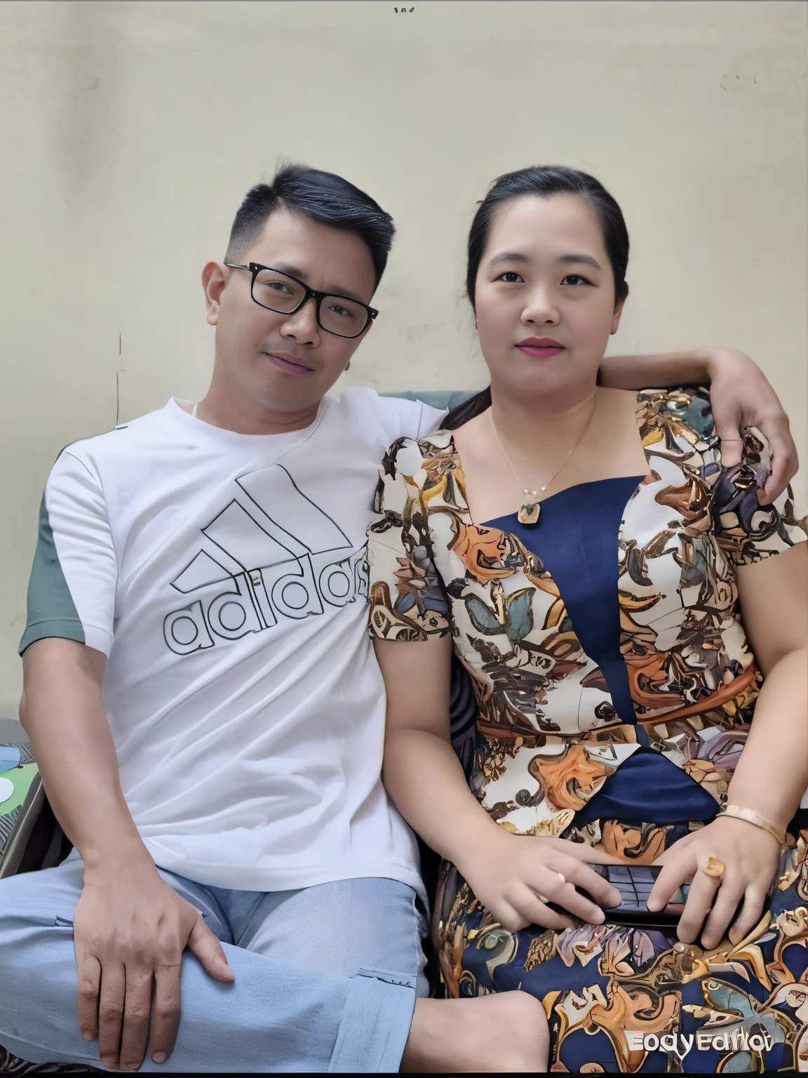 there is a man and woman sitting on a couch together, dang my linh, lovely couple, hoang long ly, profile image, profile pic, dao trong le, momma and papa, duy beni serial, couple, quy ho, ngai victo, photo taken in 2 0 2 0, happy couple