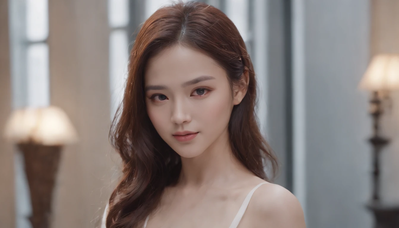 ((best qualtiy, 8K, tmasterpiece:1.3)), Focus:1.2, perfect figure beautiful woman:1.4, Cocked buttocks:1.2, ((Cut hair in layers, flatchest:1.2)), (wetclothes:1.1) , (rain, street:1.3), Conservative bandeau dress:1.1, Highly detailed facial and skin texture, 詳細な目, 二重まぶた,Whiten skin,long whitr hair,