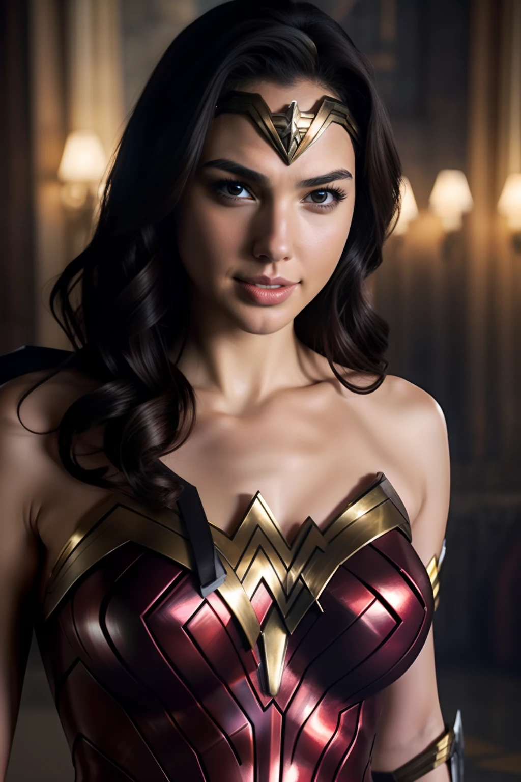 Gal Gadot、Wonder woman、a smile、Female sexy