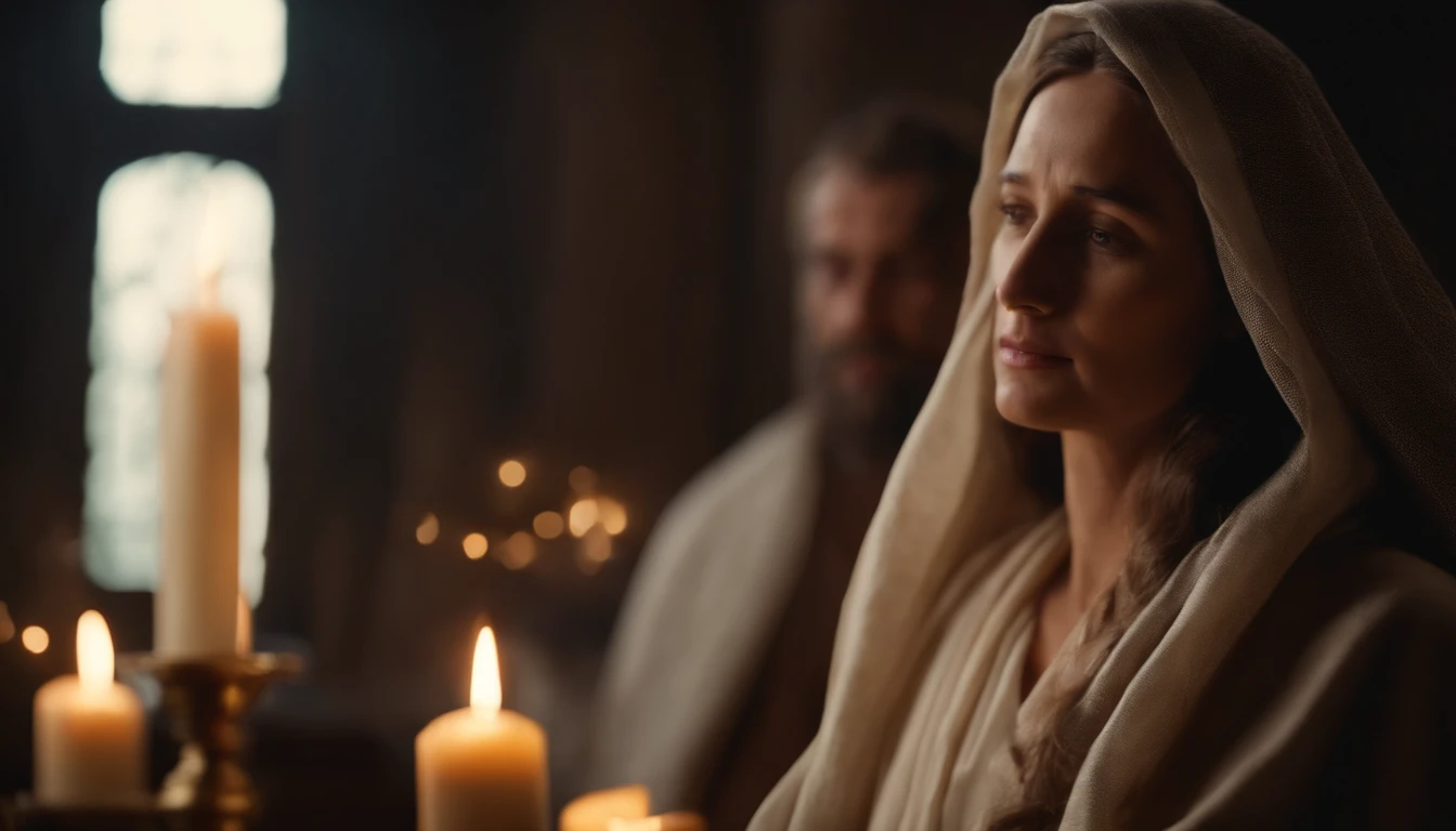 Mother of Jesus and the Angel Gabriel