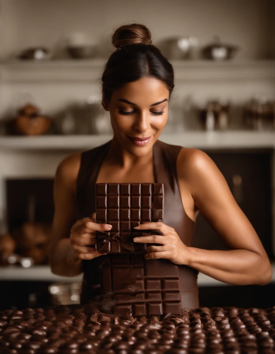 Uma linda mulher em uma banheira de chocolate, ((chocolate caindo pelas laterais)), ((chocolate pingando do alto de cima)) nadando em uma piscina de chocolate, coberto com chocolate derretido, piscina de chocolate derretido, dslr, chocolate escorrendo, rio de chocolate, feliz!!!, embraced by chocolate, a woman being hugged by a chocolate bar, feito de chocolate liso derretido, chocolate, linda mulher coberta de chocolate, mulher coberta de chocolate em uma banheira, coberta de chocolate com calda de chocolate, sufocada em derretido chocolate, chocolate arte, chocolate. fundo intrincado, muita calda de chocolate, pintura em chocolate amargo, de david la chapelle, calda de chocolate, coberta com pudim de chocolate. dslr, chocolate, chocolate. altamente detalhado