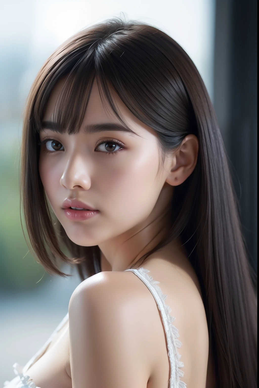 Bust Photo、Beautuful Women、hair messy、Girly、Symmetrical bread、military outfits、hairaccessories、jewely、delicated face、eyeshadows、shores、Black swimsuit、The bikini、Delicate embroidery、Silver decoration、Delicate skin、Soft light effect、delicate and smooth hair、DELICATE DETAILS、highlight in eyes、fair white skin、fine portrayal、 Extreme details、Movie Quality、paler、hair detail、thin bangs、shawl hair、right body、shadowy、Air bangs、8K、super-fine、Fine fabric texture、tender、Smooth、Smooth texture、delicate patterns、correct hand painting、anatomy correct、acurate、natta、a dark night、illuminating、Tindall Effect、Ray traching、hud、backtrack、buttock、A sexy、Cute、