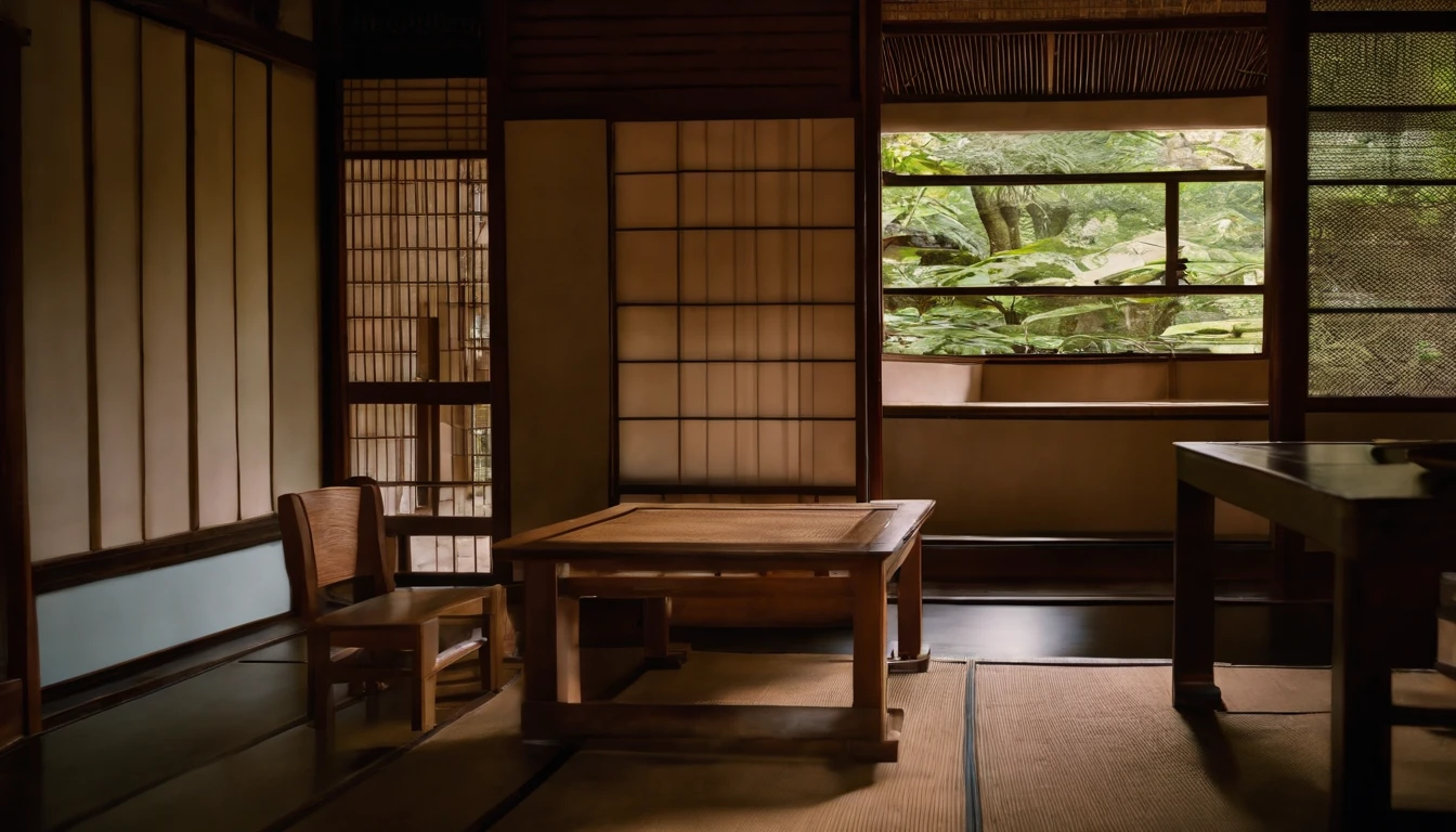 Inside the old Japan house dirt floor Intermediary Kamado poor poor Small dirty