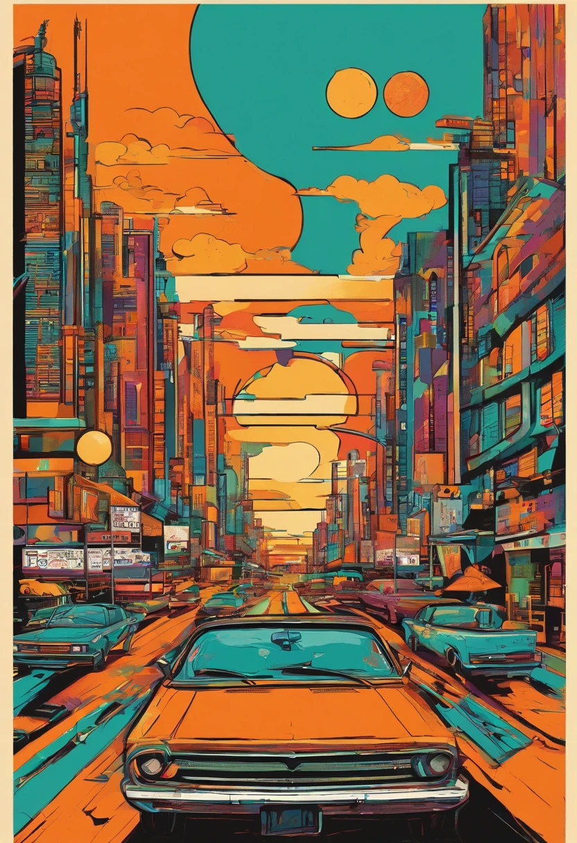 Go ahead on the highway,deep in the night,Orange street lights on both sides
