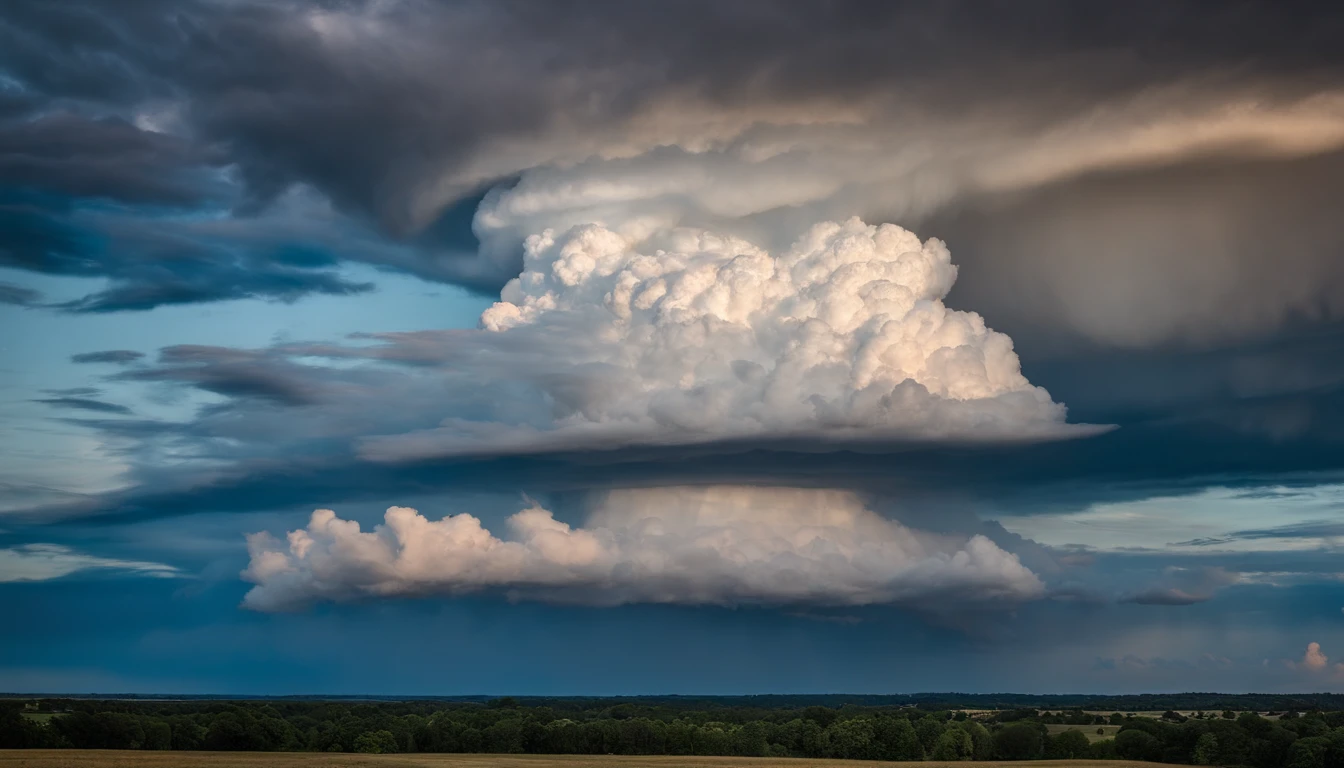 Tremendous cumulonimbus clouds