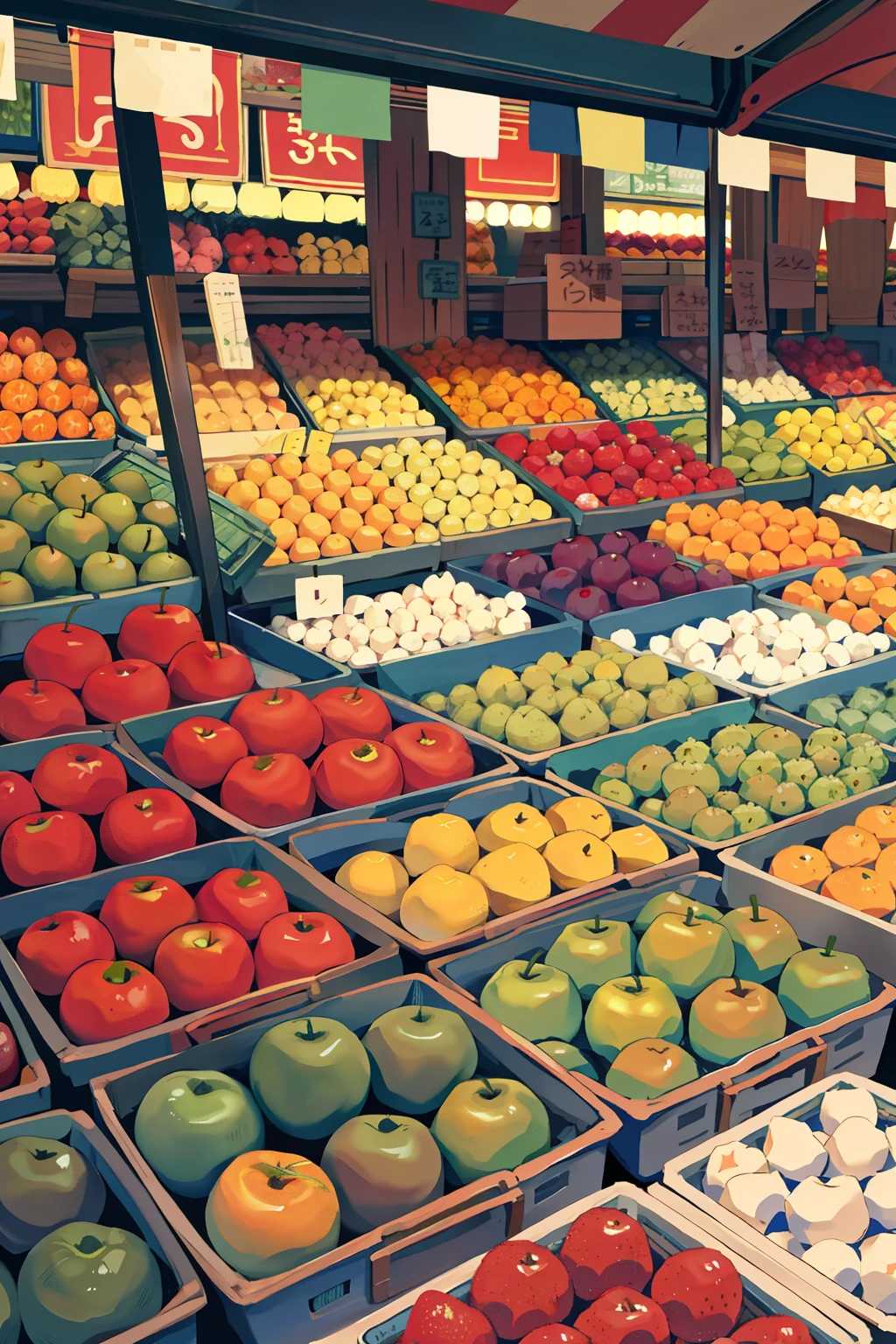 Market, Plenty of fruit,Verdure