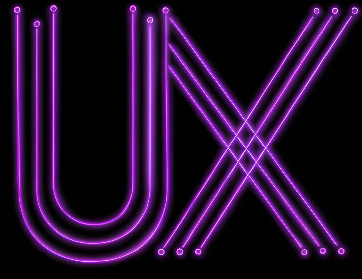 a closeup of a neon sign with a black background, UX, UI e UX, purple glowing inscription, lUX, neon cross, luz neon roxa, fluir, LUXCoreRender, LUXigon, feito de luz neon, soft neon purple lighting, Cores roxas neon, neon roxo, luz roxa neon, cores ultravioleta e neon, linUX