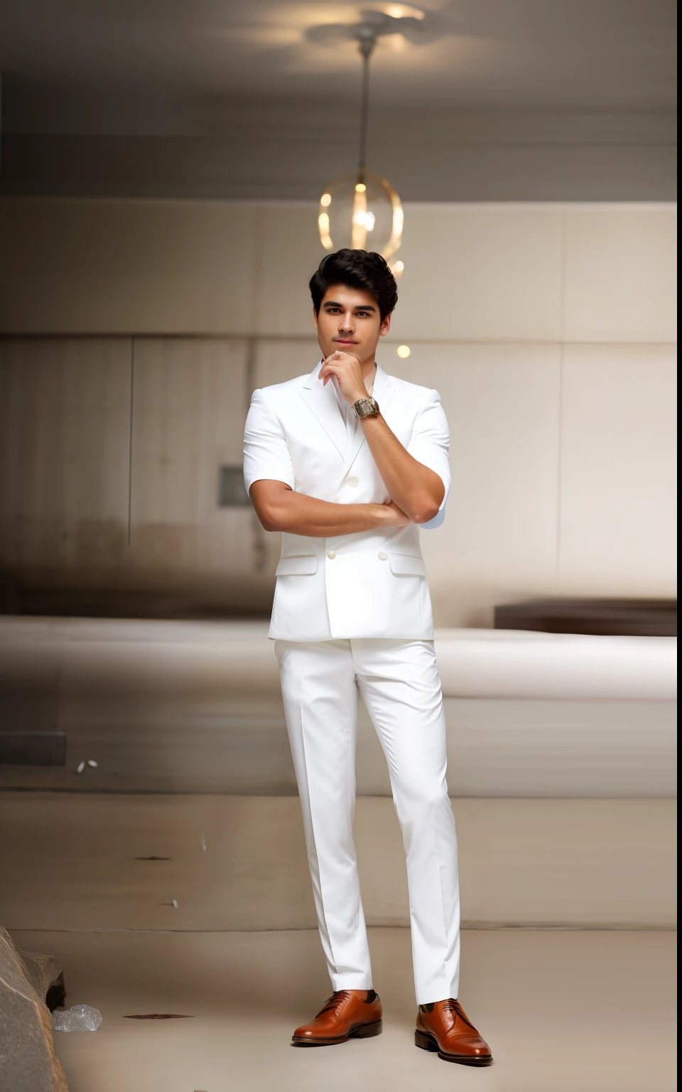 change background formal suit realistic face realistic photo