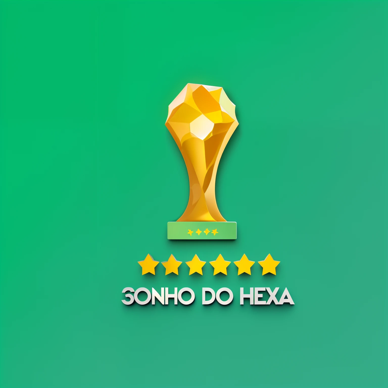 a green background with a yellow trophy and five stars, 🚿🗝📝, sousaphones, description, colmeia de abelhas da favela, inspired by Nuno Gonçalves, 🔞🤡, Hexagonal shape, O melhor, Album art, Hexagon, Miniatura do YouTube, sousaphones reais, .app, imagem de perfil, estrela