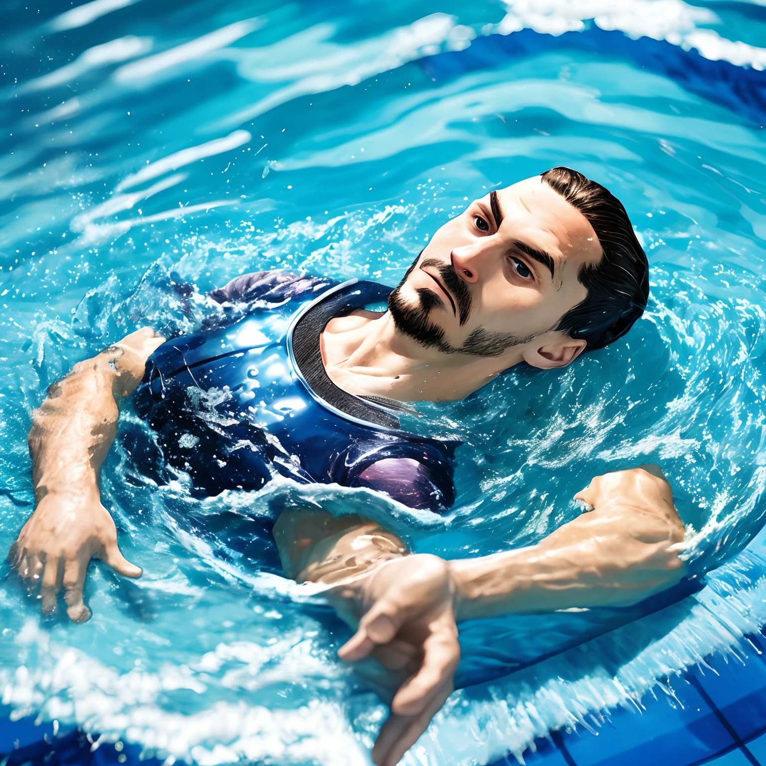Pokémon,Water Ibrahimovic,Fury,In the pool,head looking up