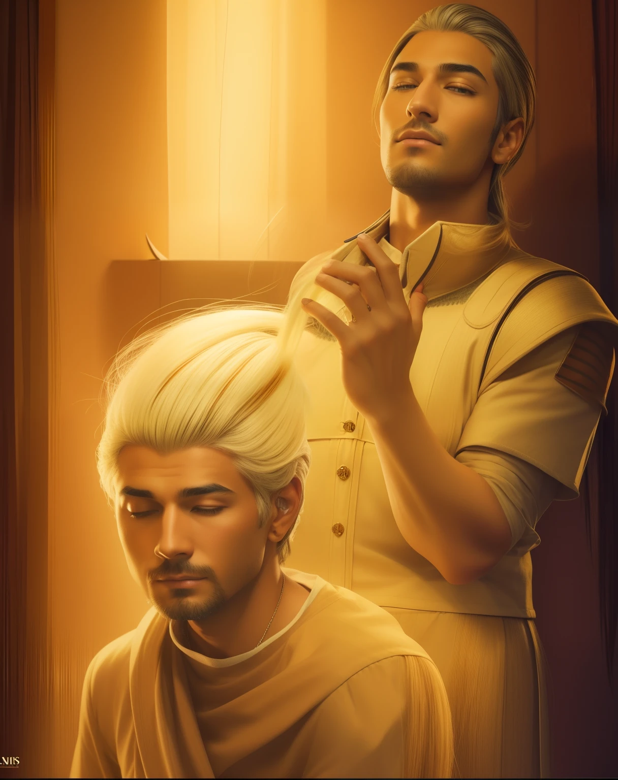 (cabelos brancos) (cabelo curto) (cabelo bem cortado) cabelo normal