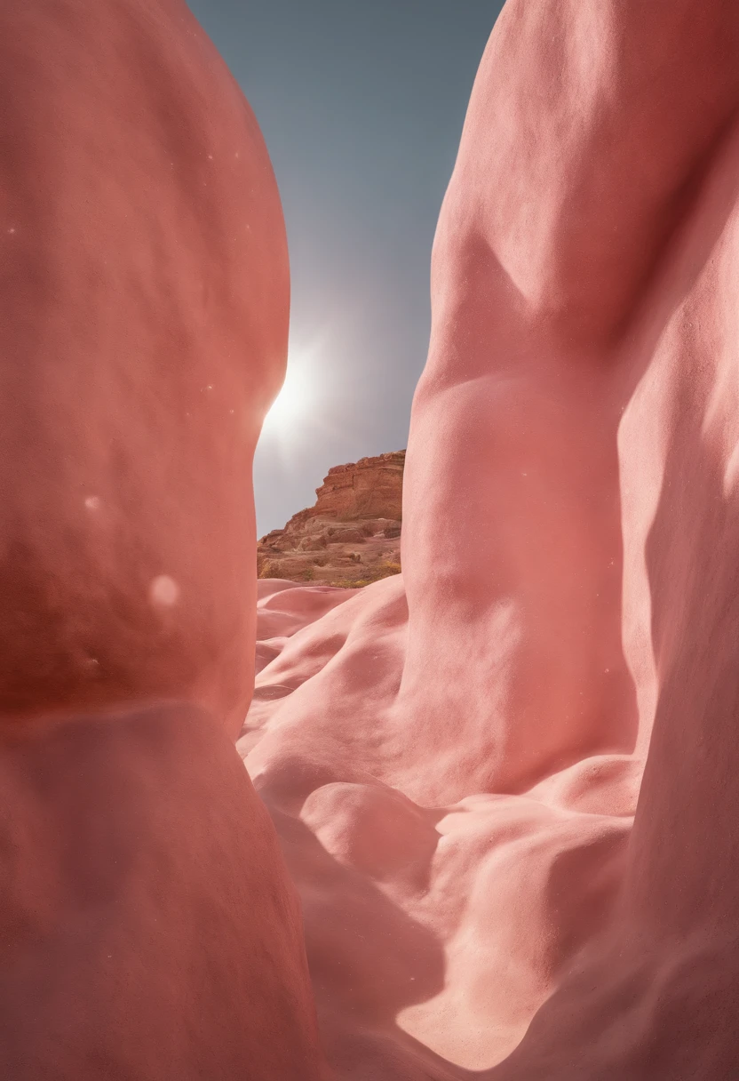 hyper-photorealistic glass bubbles pink cabins, partially embedded into the mountain, futuristic interior, a film Oblivion otherworldly atmosphere, golden hour, art highly detailed, fine details, hyper quality, trending on artstation, award-winning, megapixel, elegant, high quality, de-noise, post-processing, post-production, ultra-wide angle lens, wide angle view, super resolution, megapixel, DSLR, Nikon D750, shot on 70mm, lens, distortion, F/22, shutter speed 1/1000, long exposure, sharpened, photoshopped, vibrant colors, 32K resolution, sharp details, octane render, vray engine, unreal engine 5 --s 750 --style raw