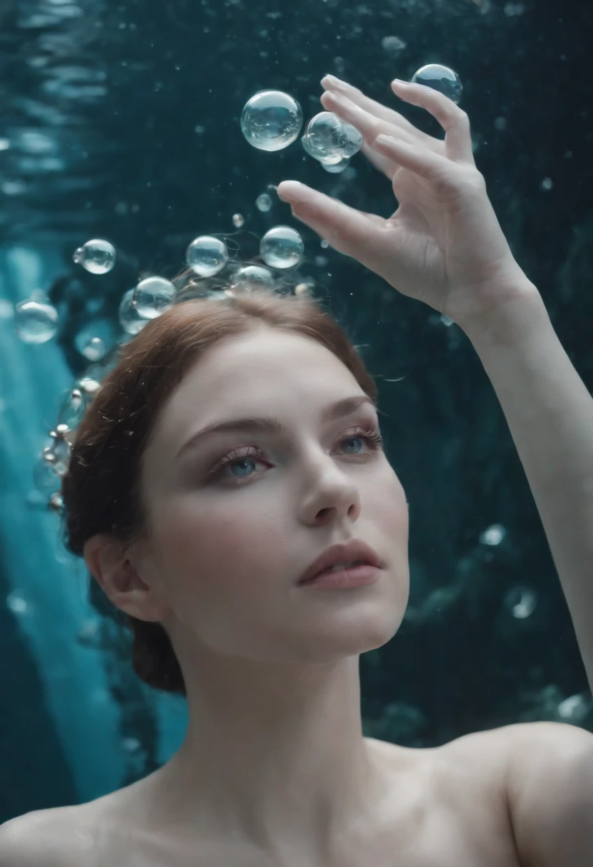 Translucid robot queen of the sea, cybernetic fashion, bubbles, veins, fritz
lang 2057, HD photorealistic, raw style, light angle view, full body ,
retrolight --v 5.2 --ar 4:5