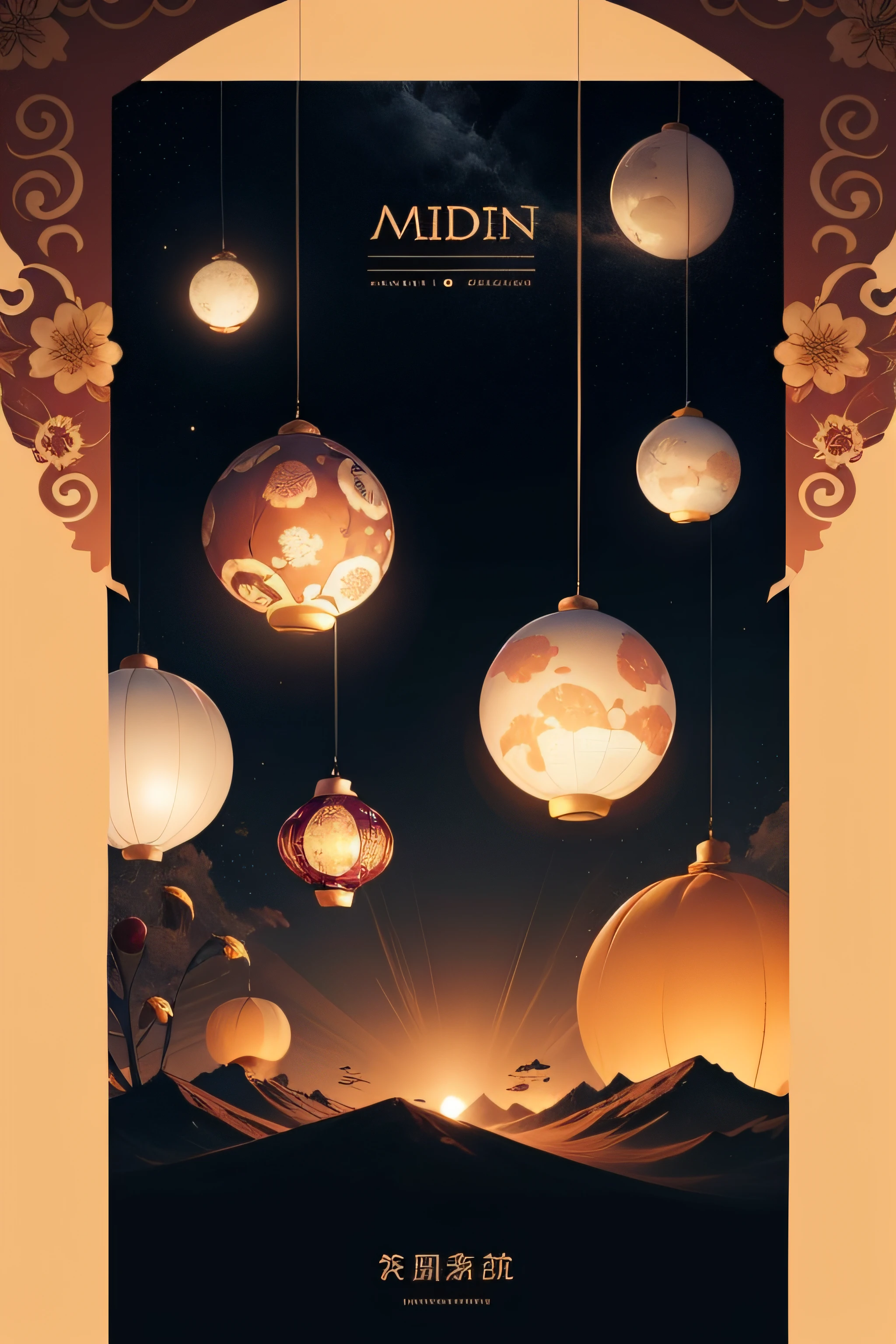 Mid-Autumn Festival e-commerce background image，No characters，No text