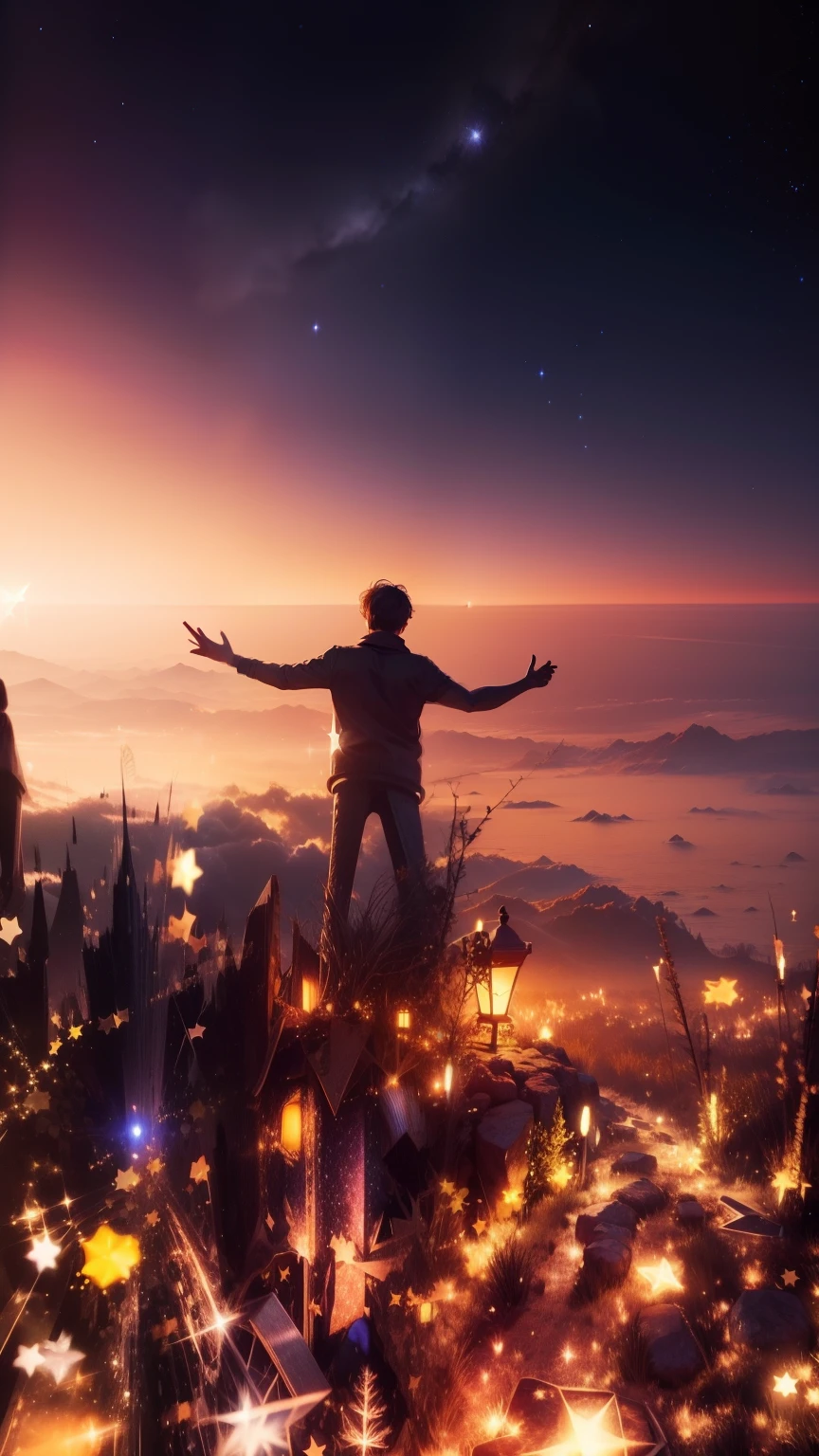 Background stars night realistic face 8k hd photo