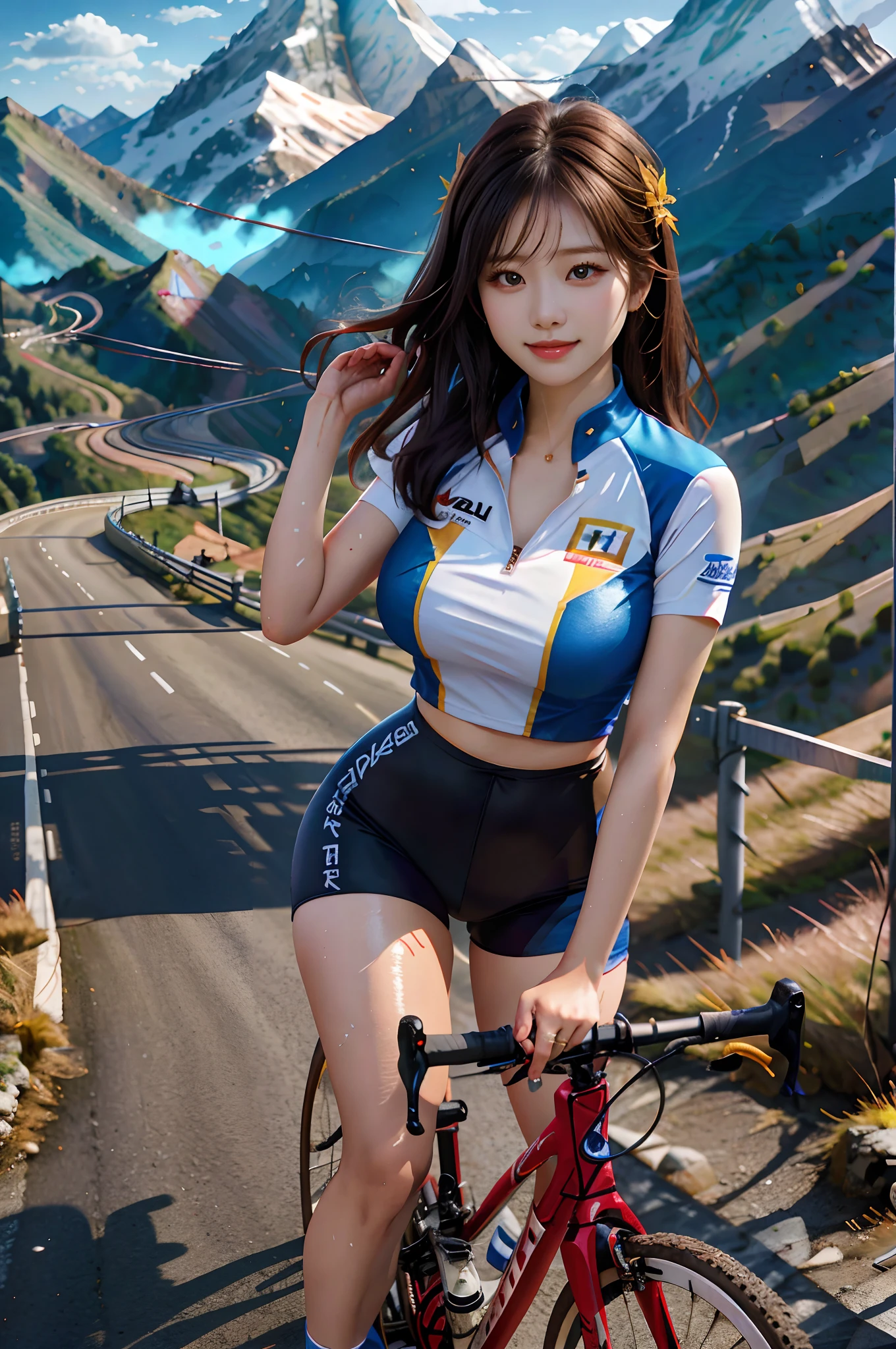 (Realistic), (Intricate details: 1.2), (masutepiece: 1.3), (Best Quality: 1.4), (超A high resolution: 1.2), 超A high resolution, (Detailed eyes), (A detailed face), Dramatic Lighting, foco nítido, 1beautiful girl,beautiful Japanese idol,Rin々Shishi Face, beautiful countenance, grin,