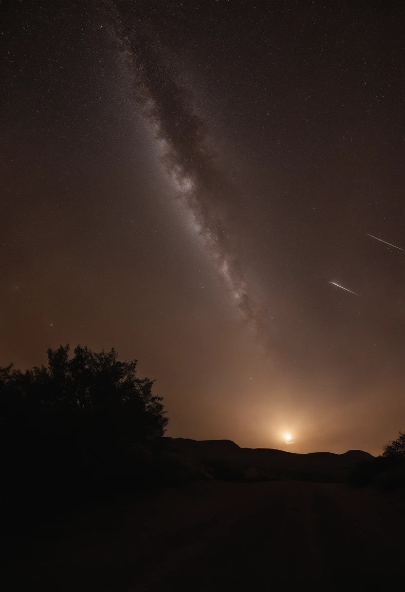 A meteorite fell from the sky,Everyone looked at the sky