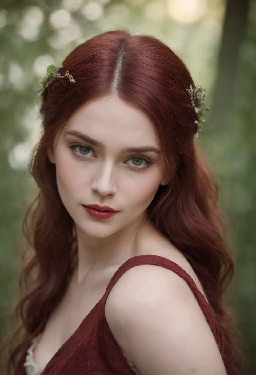 (((a deep reddish wound crosses her left cheek))) fair complexion, woman around 19 years old, natural white hair, distinctive green eyes, wearing kohl, slender and graceful, beautiful, candlelight in a medieval setting, ultra sharp focus, realistic shot, medieval female clothes, tetradic colors (scar:1.4)