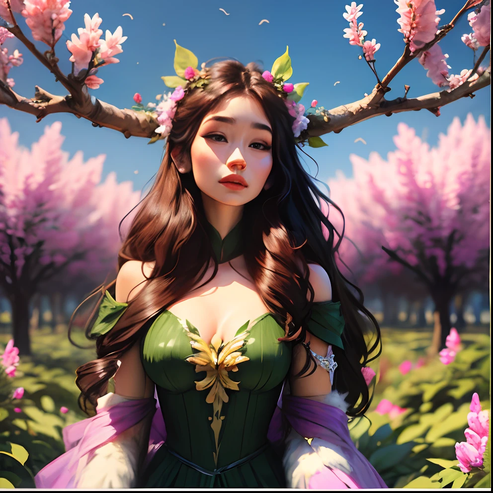 Beautiful woman transform into a tree, mythology of Daphne --auto --s2