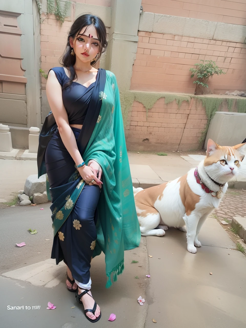 Change into saree